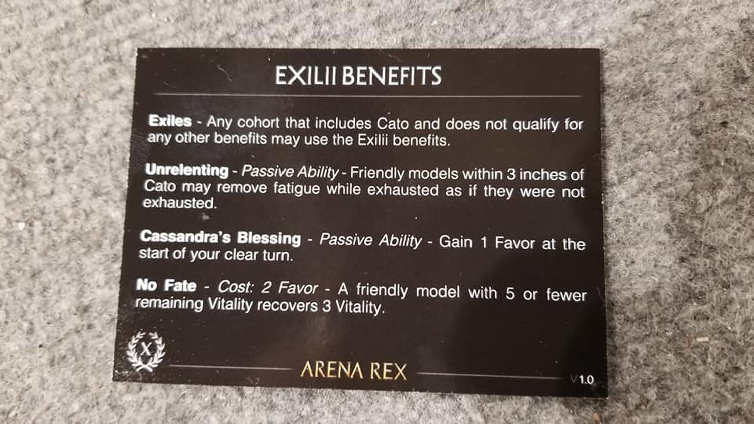 Arena Rex, Cato, Exile, Exilii, Gladiator, Red Republic Games