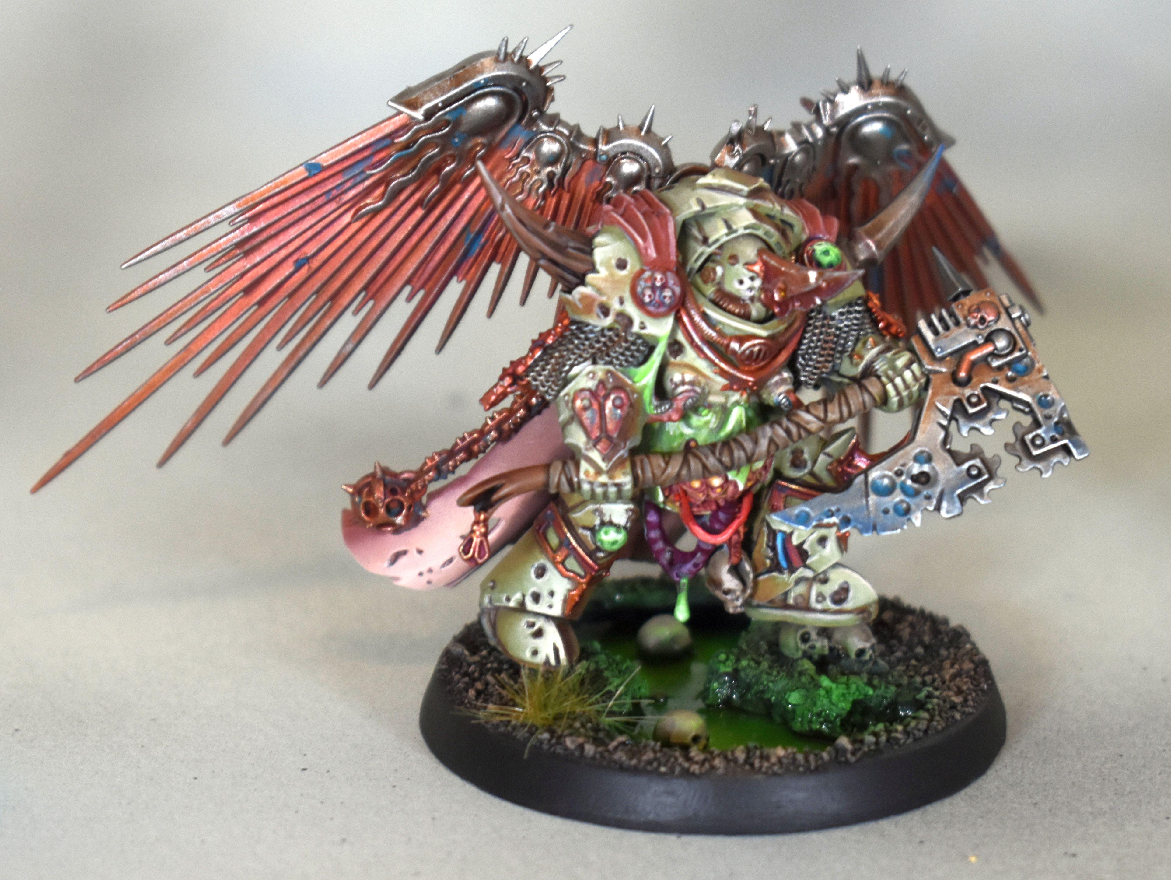 Axe, Chaos, Lord Of Contagion, Nurgle, Space, Space Marines