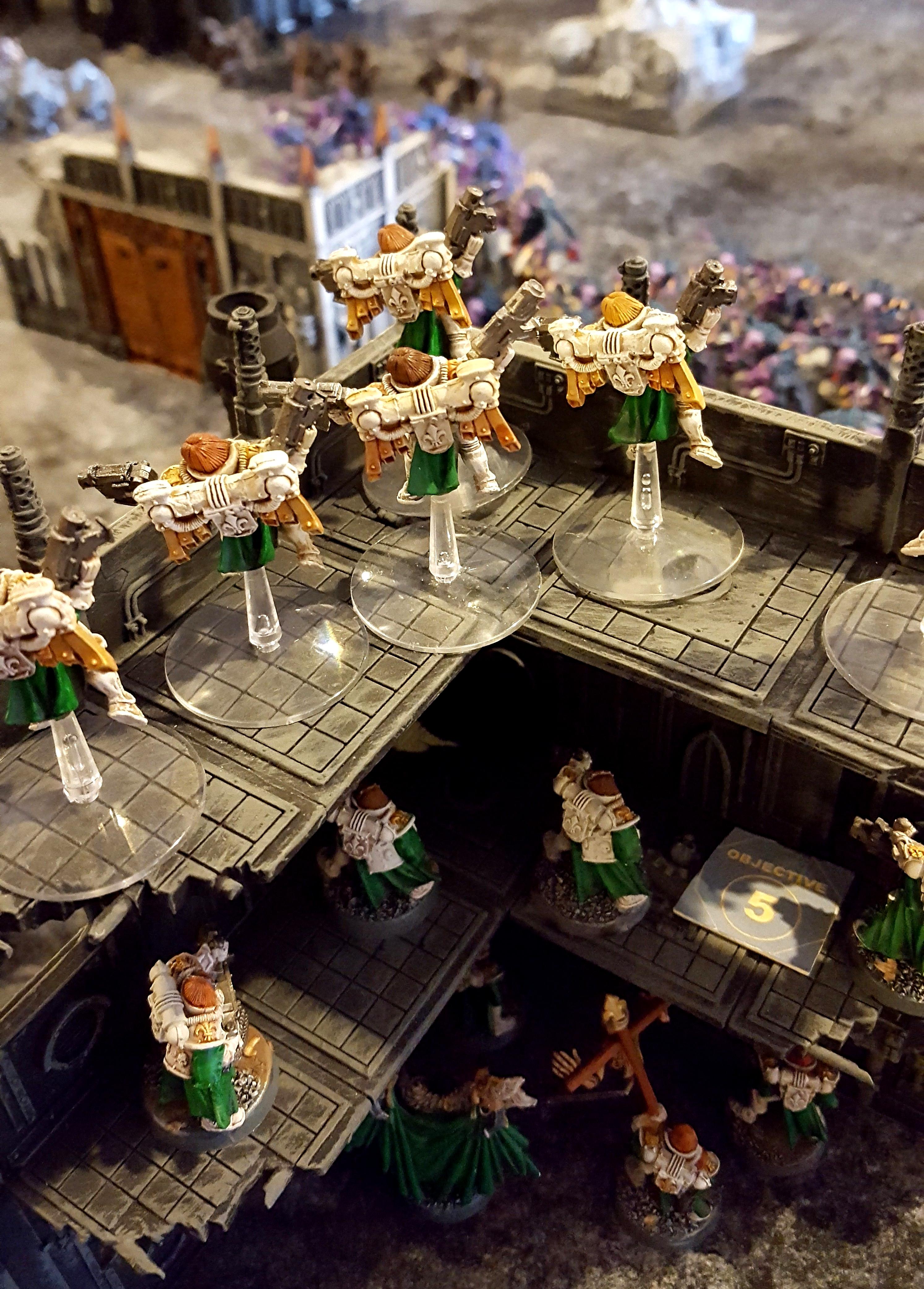 Sororitas forces defend the high ground