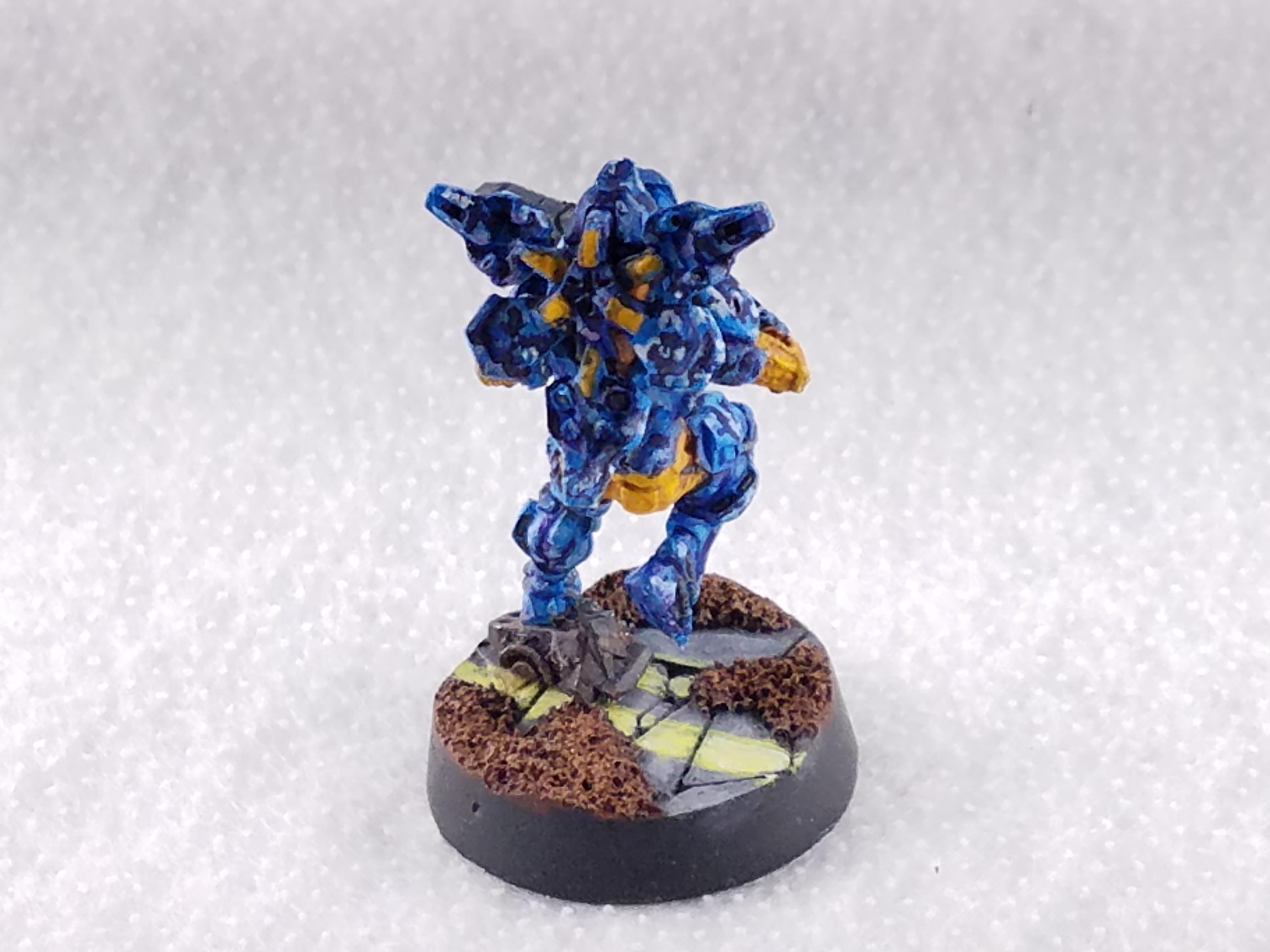 Bad Camoflage, Blue Camoflage, Corvus Belli, Dakka Painting Challenge 2018, Digital Camoflage, Infinity, Tiger Soldier