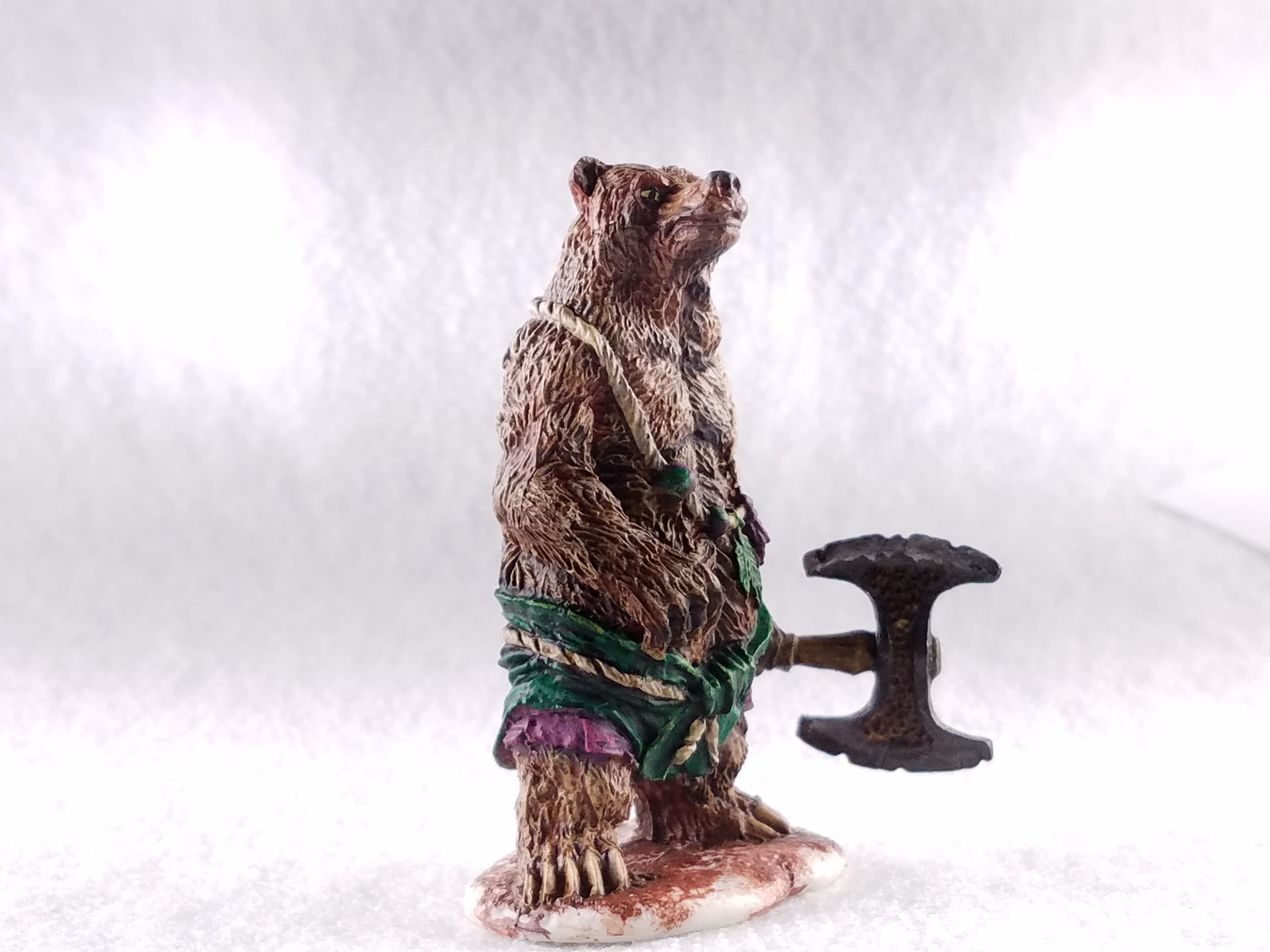 All The Drybrushing, Anthropomorphic, Bear, Bones, Drybrushing, Ogre Sized, Reaper, Reaper Bones, Werebear, Werecreature