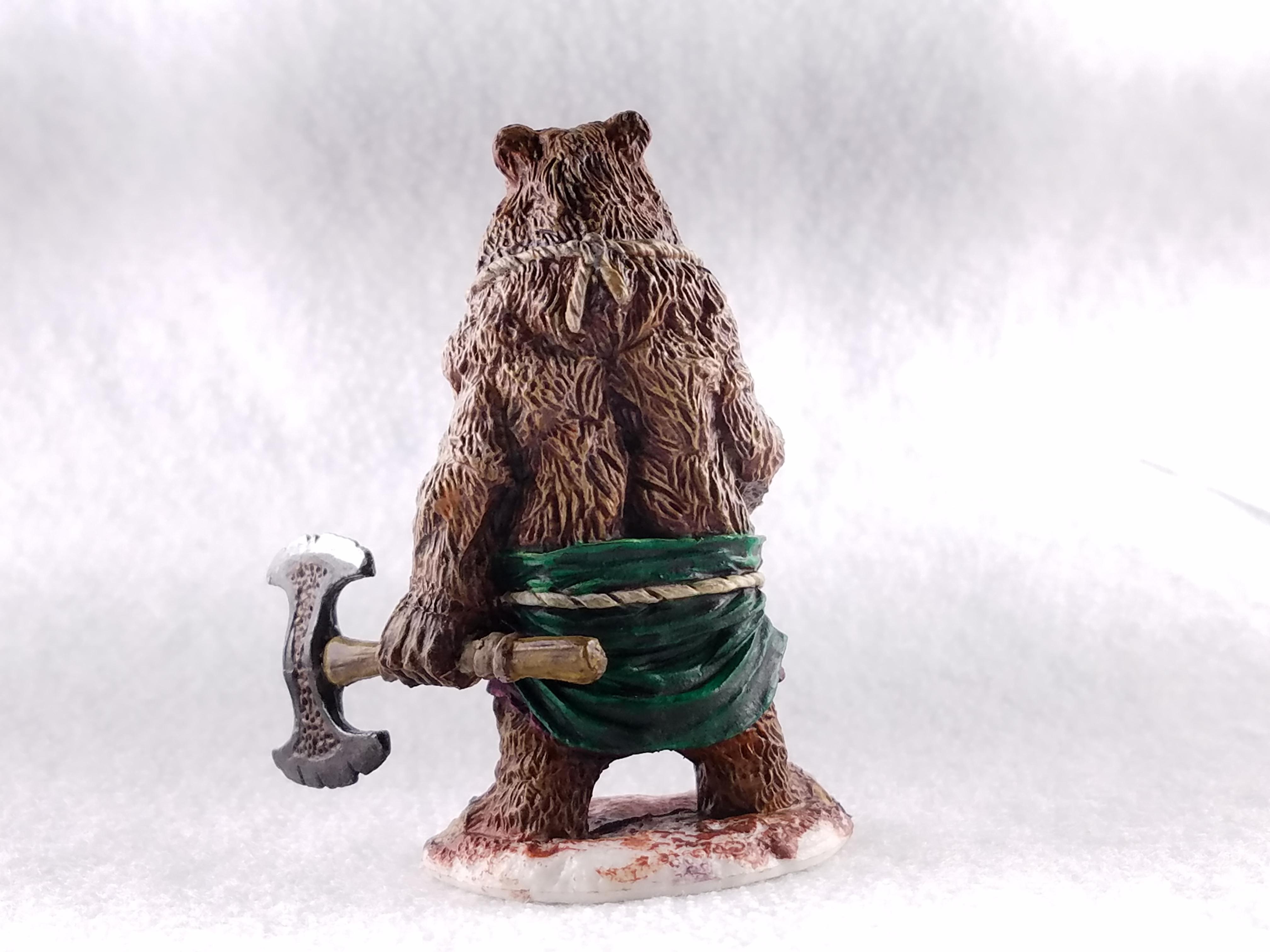All The Drybrushing, Anthropomorphic, Bear, Bones, Drybrushing, Ogre Sized, Reaper, Reaper Bones, Werebear, Werecreature