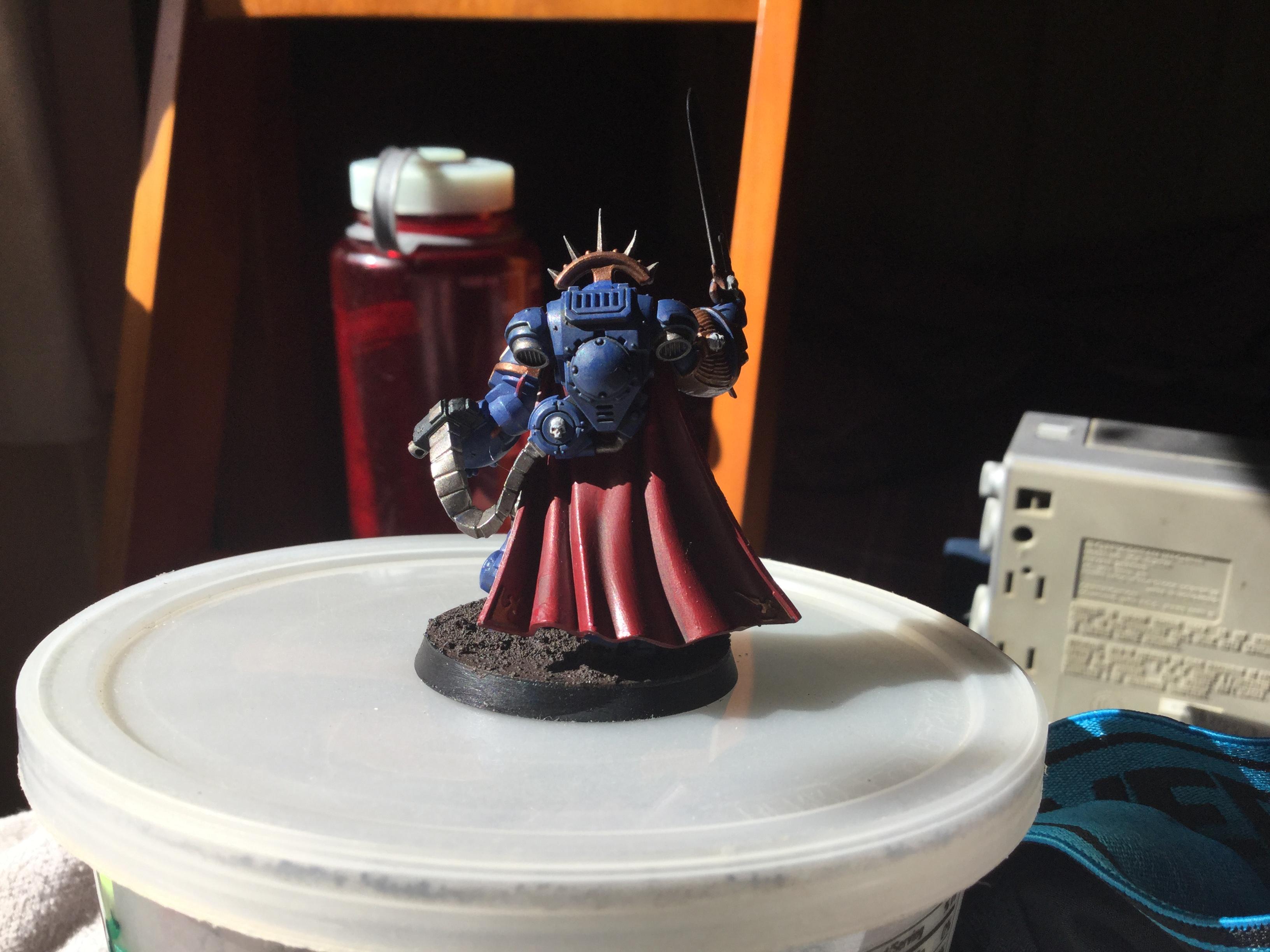 Captain&rsquo;s back (some paint is coming off at the bottom edge of the cloak, not sure if it&rsquo;s visible