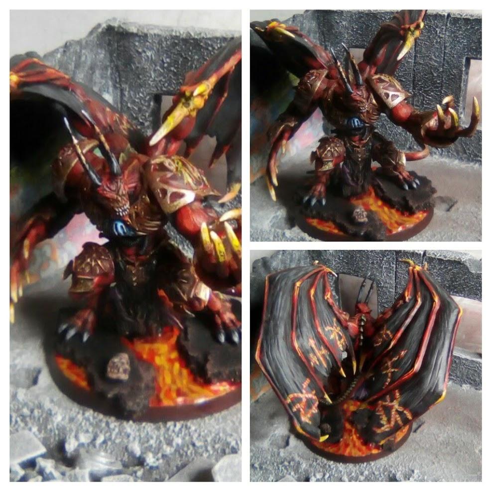 Chaos, Daemons, Khorne, Lava, Painted, Prince