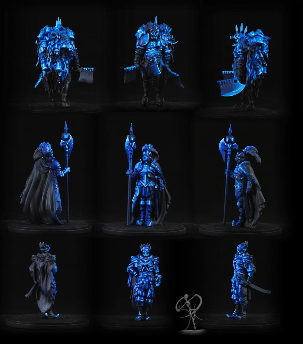 Blue, Kingdom Death, Knights, Monsters, Non-Metallic Metal, Object Source Lighting, Warhammer Fantasy