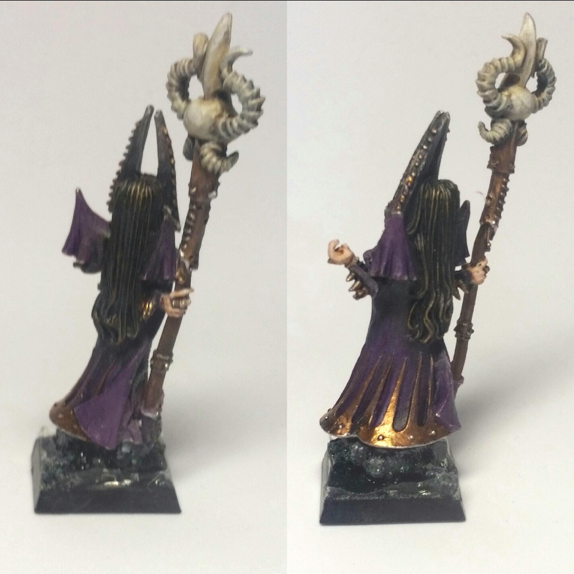 Mordheim, dark elf sorceress back