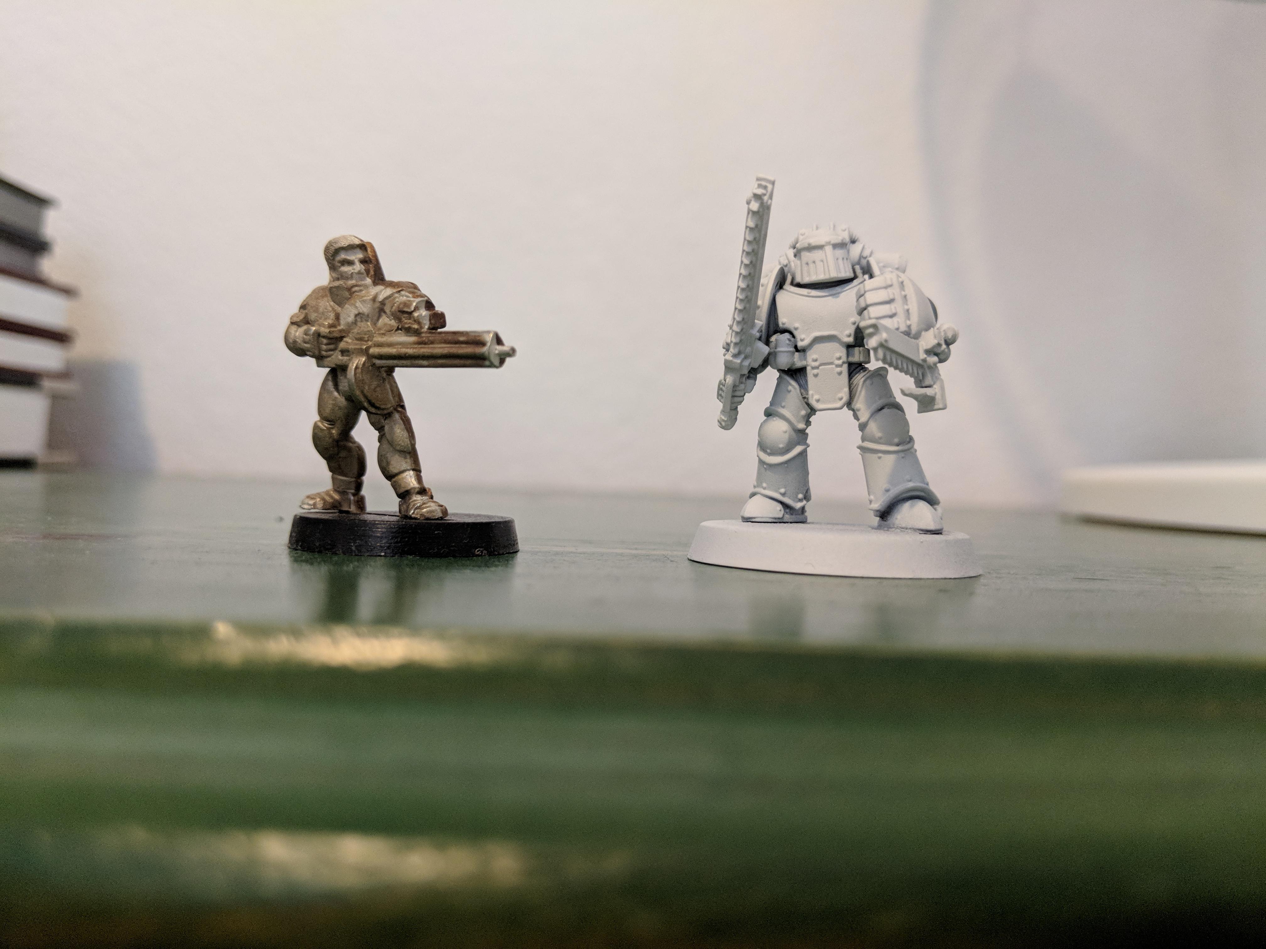 Comparison with a Space Marine