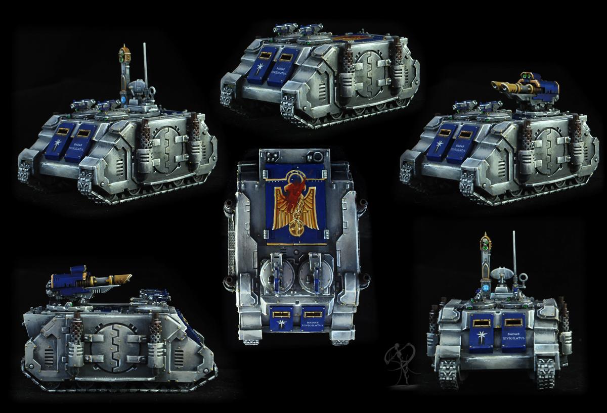 Astral Claws, Badab, Conversion, Non-Metallic Metal, Razorback, Rhinos, Science-fiction, Space Marines, Warhammer 40,000