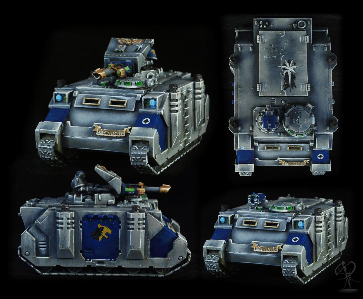 Astral Claws, Badab, Conversion, Non-Metallic Metal, Razorback, Rhinos, Science-fiction, Space Marines, Warhammer 40,000