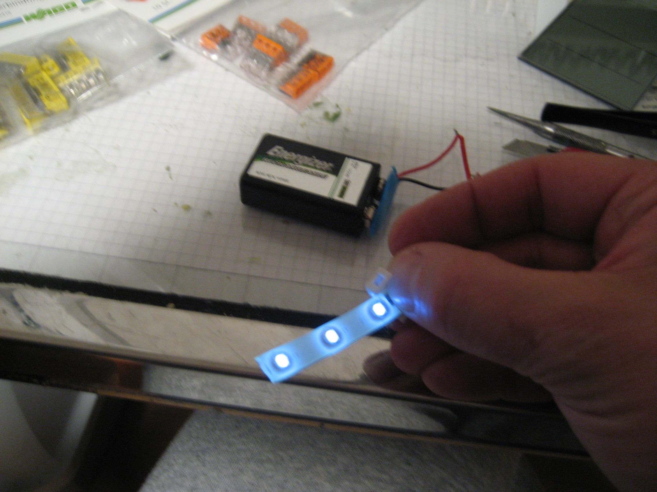LED with 9V block