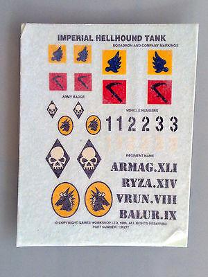 Astra Militarum, Decal, Decals, Hellhound, Imperial Guard, Tank