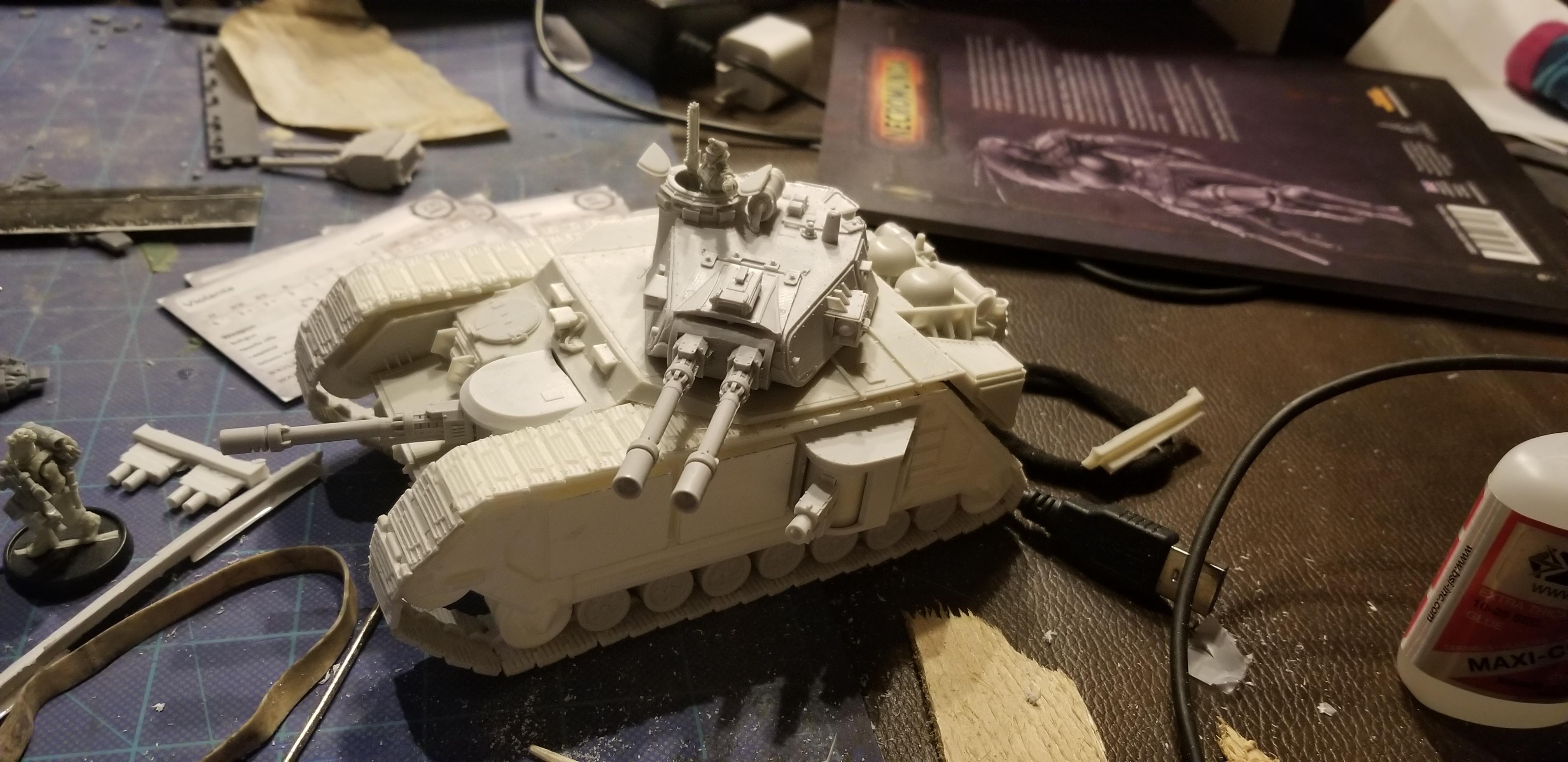So I backed the Mortian Heavy Battle tanks and got this assembled