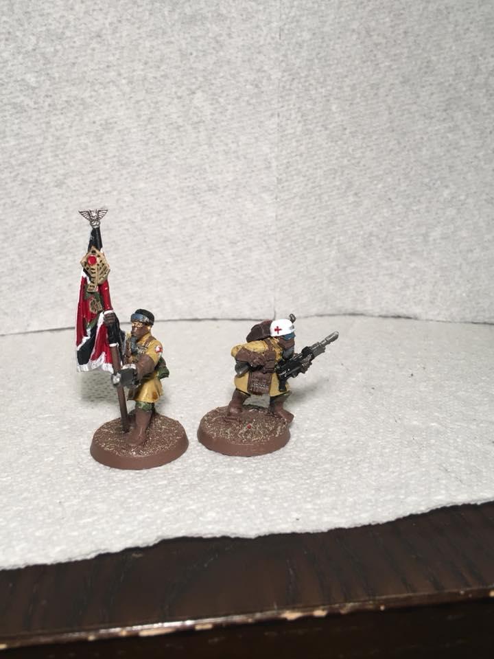 Banner, Command Squad, Imperial Guard, Medic, Steel Legion