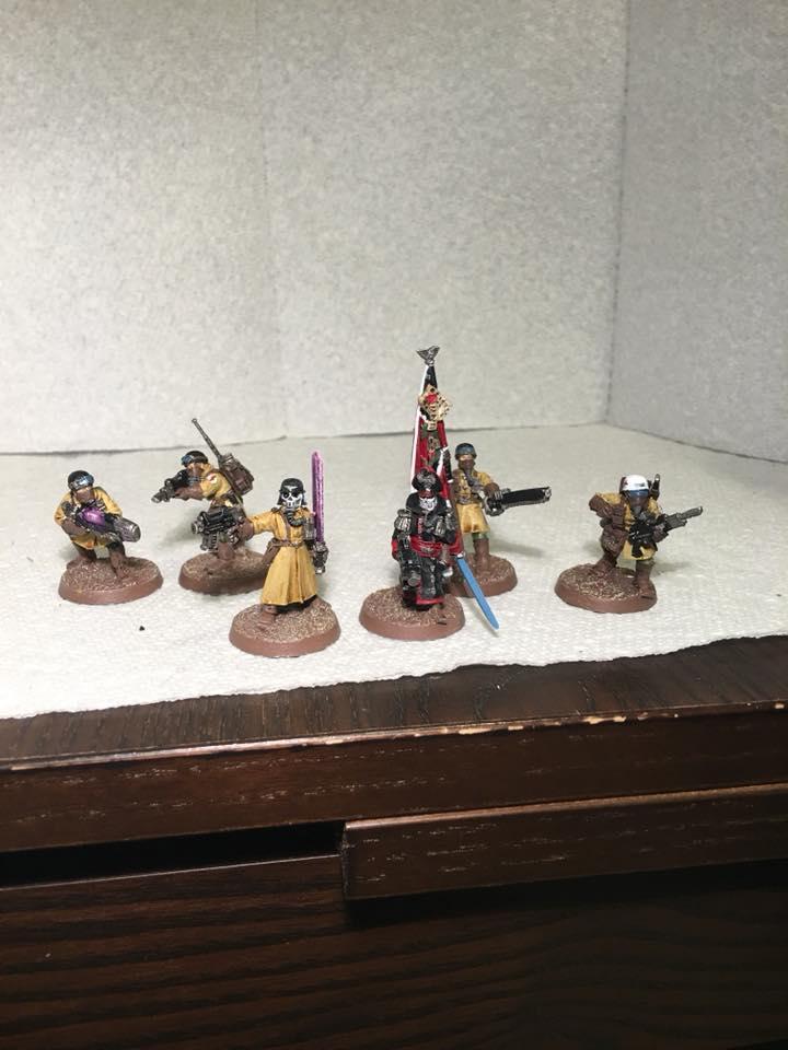Banner, Command Squad, Commissar, Imperial Guard, Medic, Steel Legion