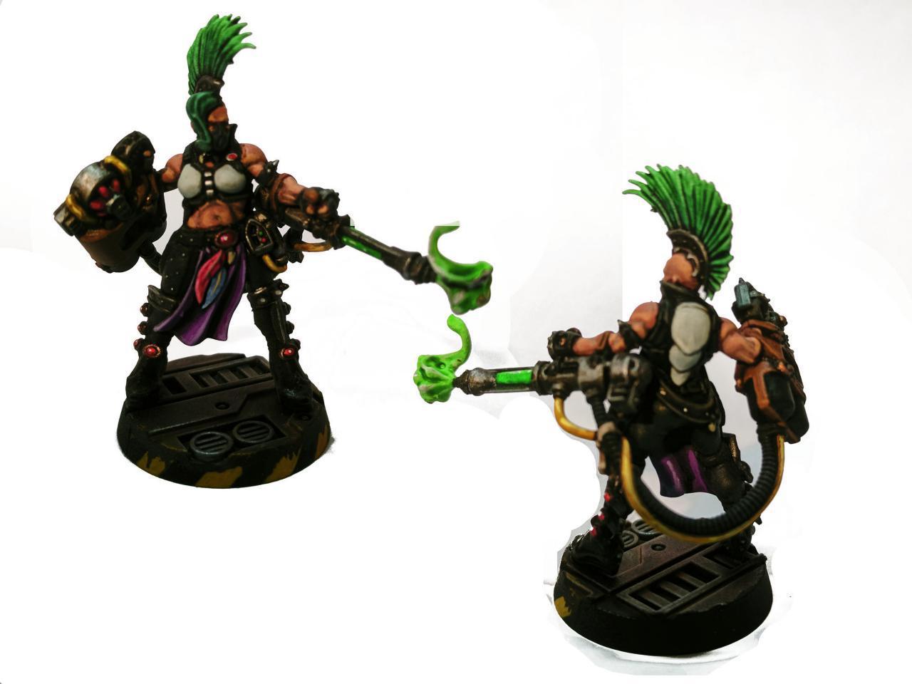 Chem-hellions, Escher, Gangs, Hive Scum, Necromunda, Underhive, Walls, Zone Mortalis
