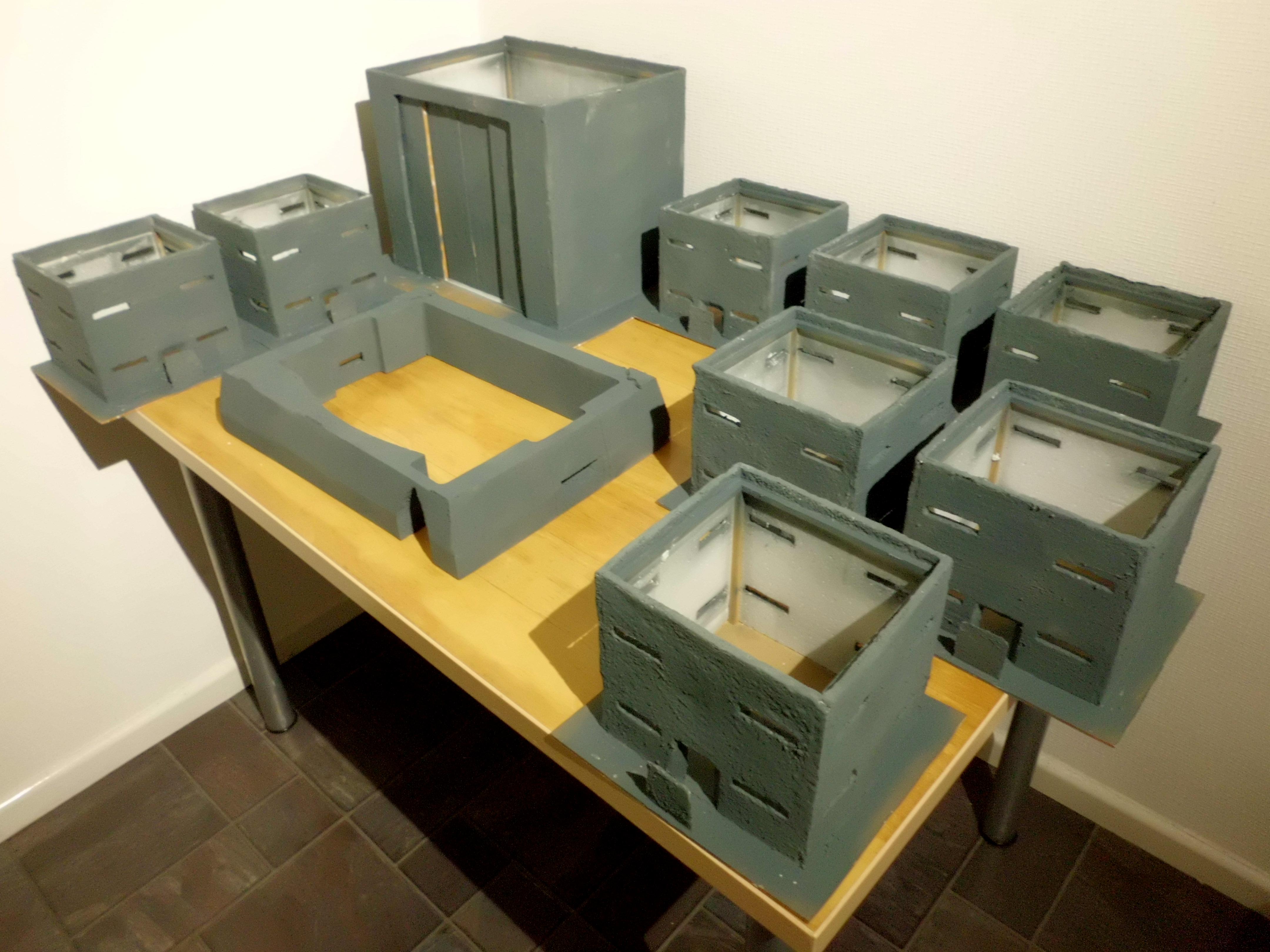 30k, Buildings, Bunker, Hab-block, Isstvan 3, Knight Titan Hangar, Machanicus Standard Grey, Terrain, Warhammer 40,000, Work In Progress