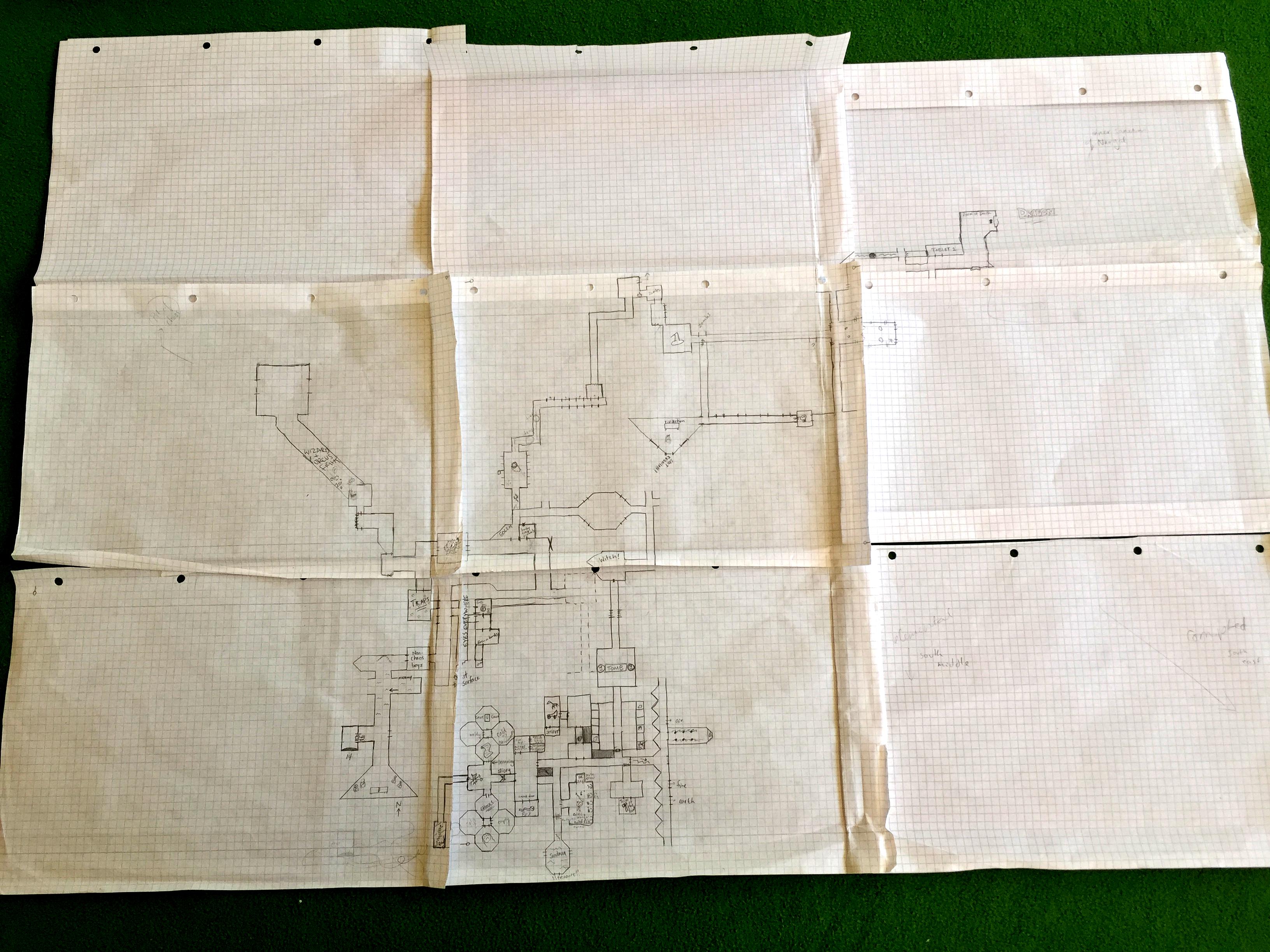 Player map of Barrowmaze
