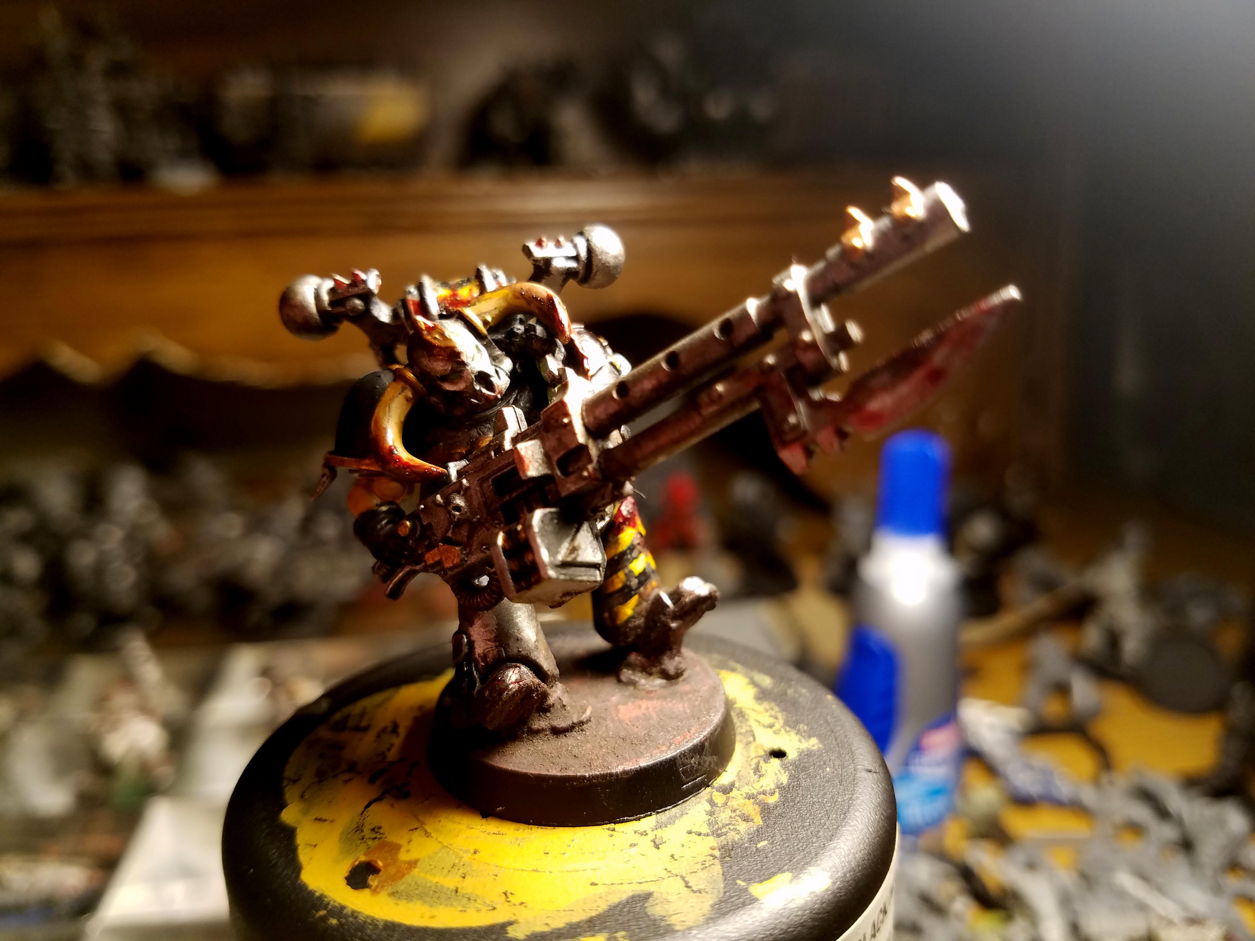 Autocannon, Chaos, Iron Warriors, Modde, Space Marines