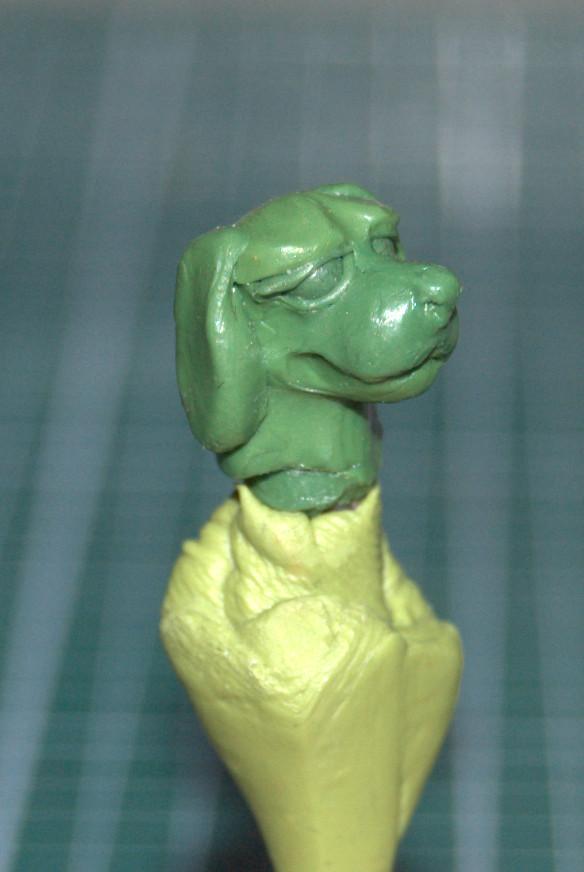 Dog, Sculpting, Wolfhound executor, beginning