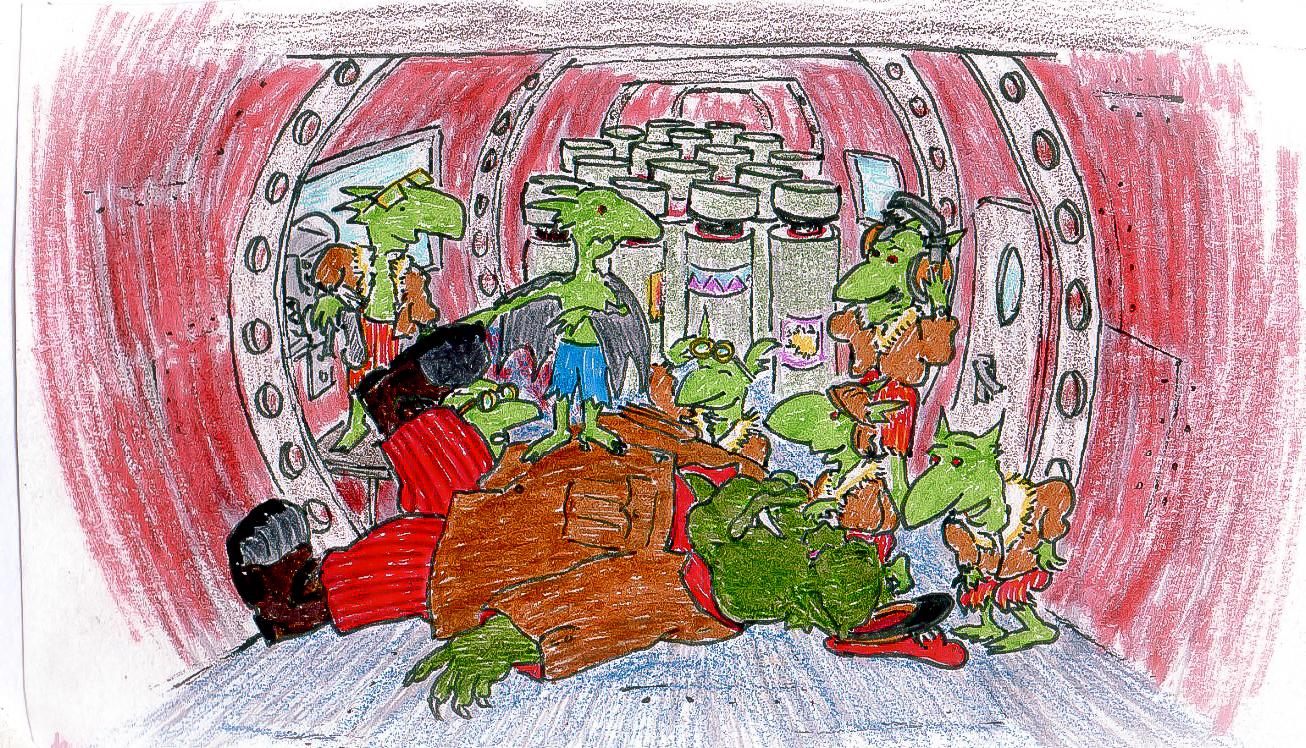 Cartoon, Drawing, Fiction, Graphic, Grots, Humour, Illustration, Orks, Sketch