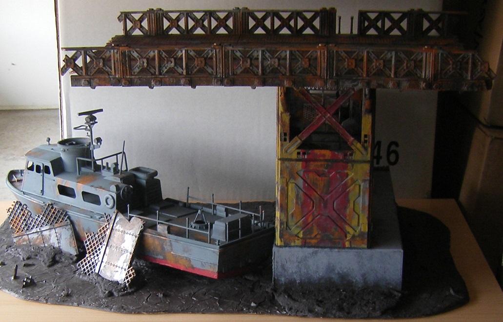 Beached ship and bridge WIP
