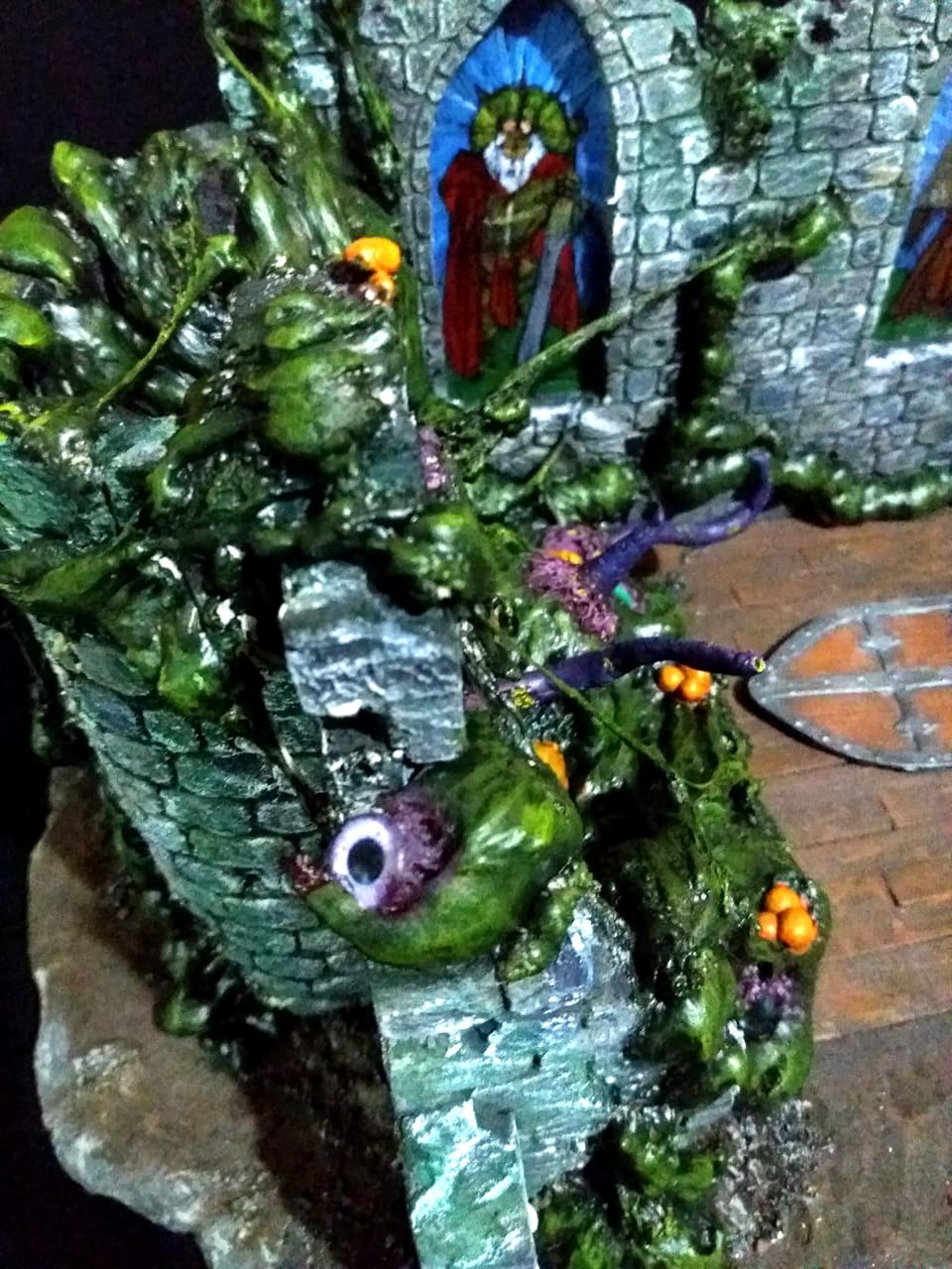 Age, Age Of Sigmar, Cathedral, Church, Eye, Mass, Nurgle, Ruin, Sigmar, Stained Glass, Tentacle, Terrain, Warhammer Fantasy
