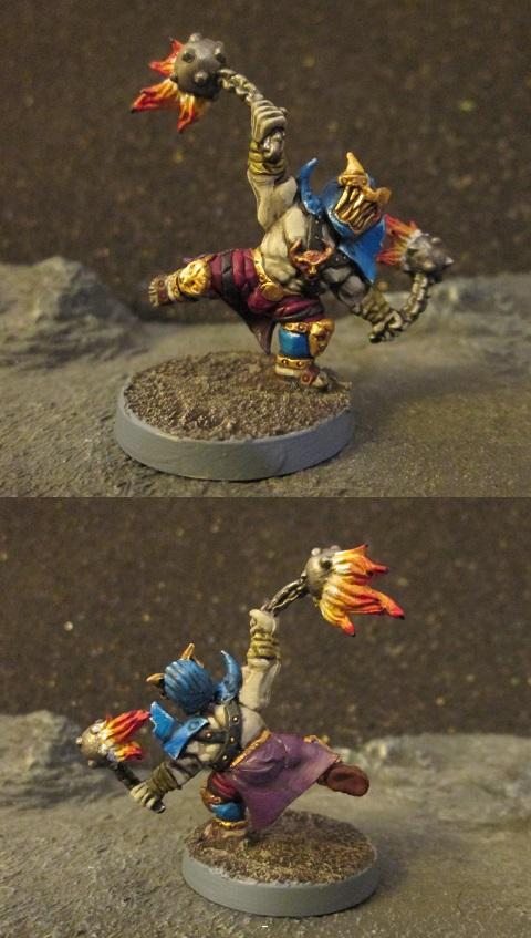 Chaos Dwarf with flaming flails