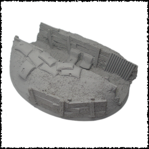 120mm, Astra Militarum, Base, Flying, Games Workshop, Imperial Guard, Oval, Resin, Trench, Warhammer 40,000