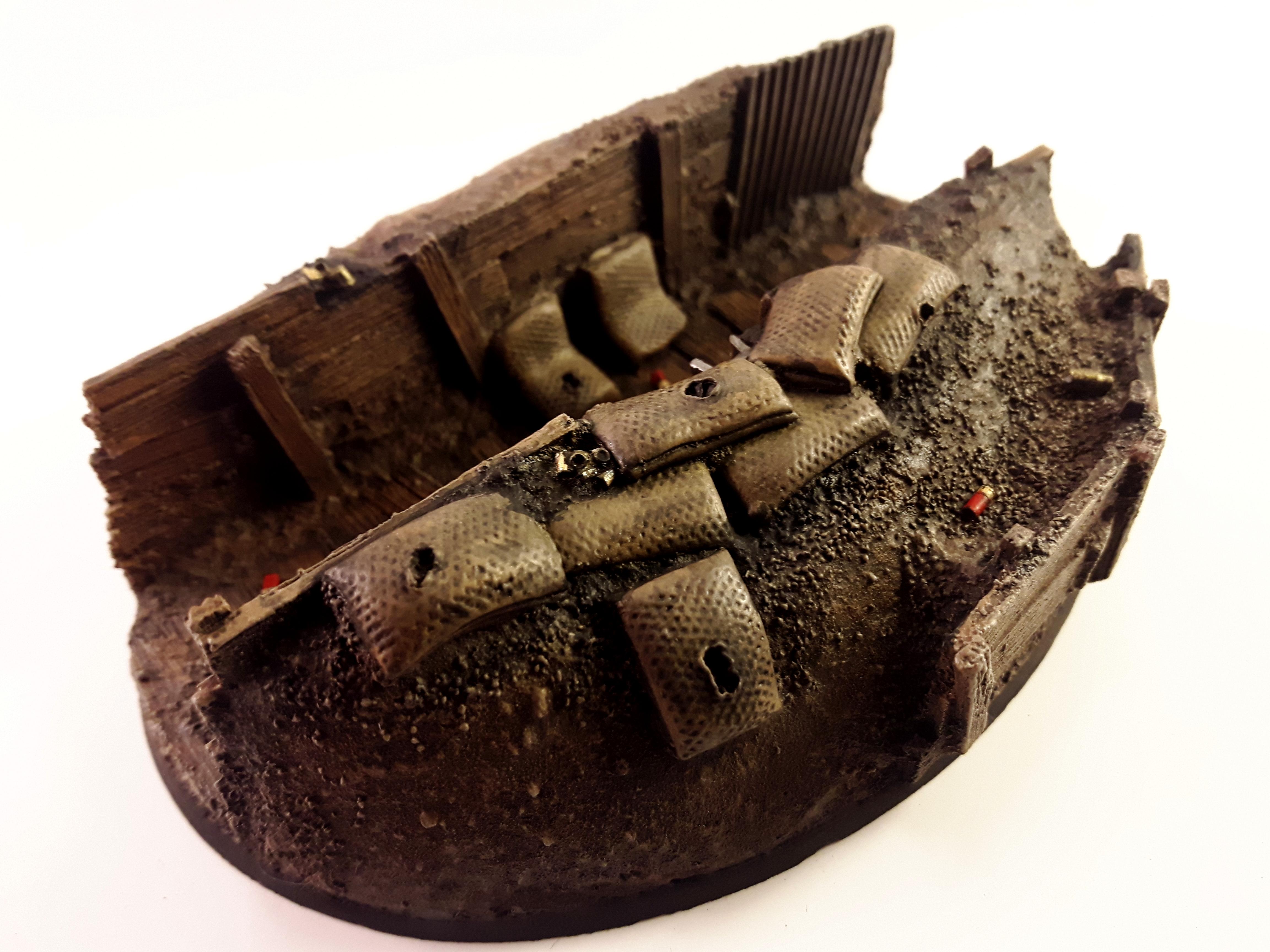 120mm, Astra Militarum, Base, Flying, Games Workshop, Imperial Guard, Oval, Resin, Trench, Warhammer 40,000