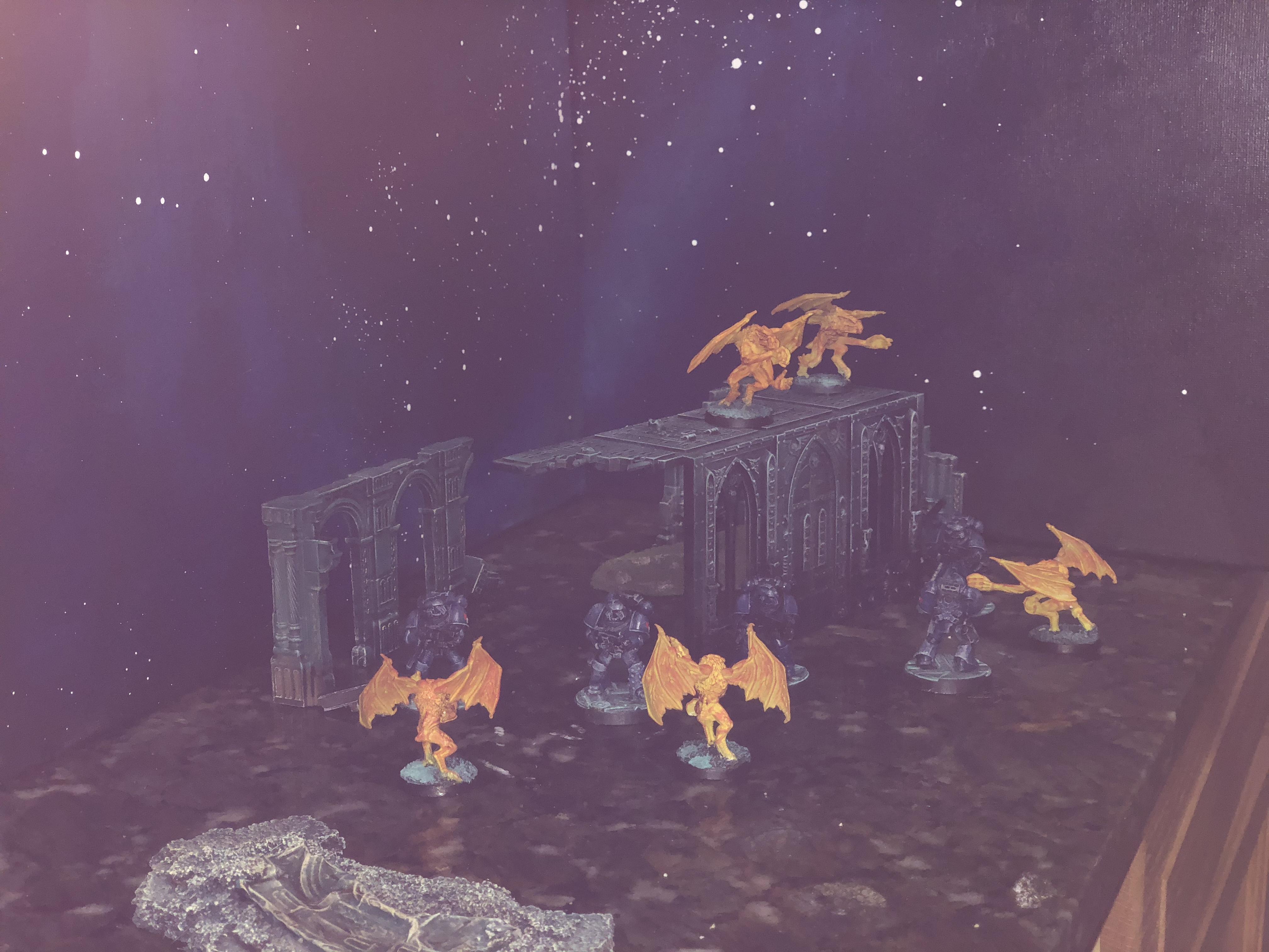 Furies painted in thermal signature scheme 