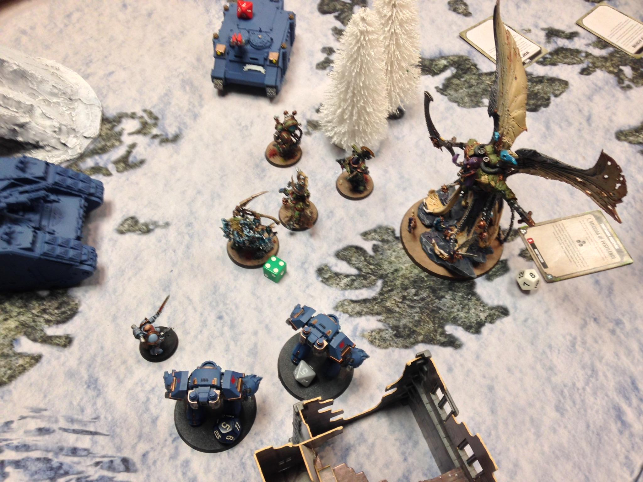 Start of turn 5 before the dreads move in to banish Morty to the warp