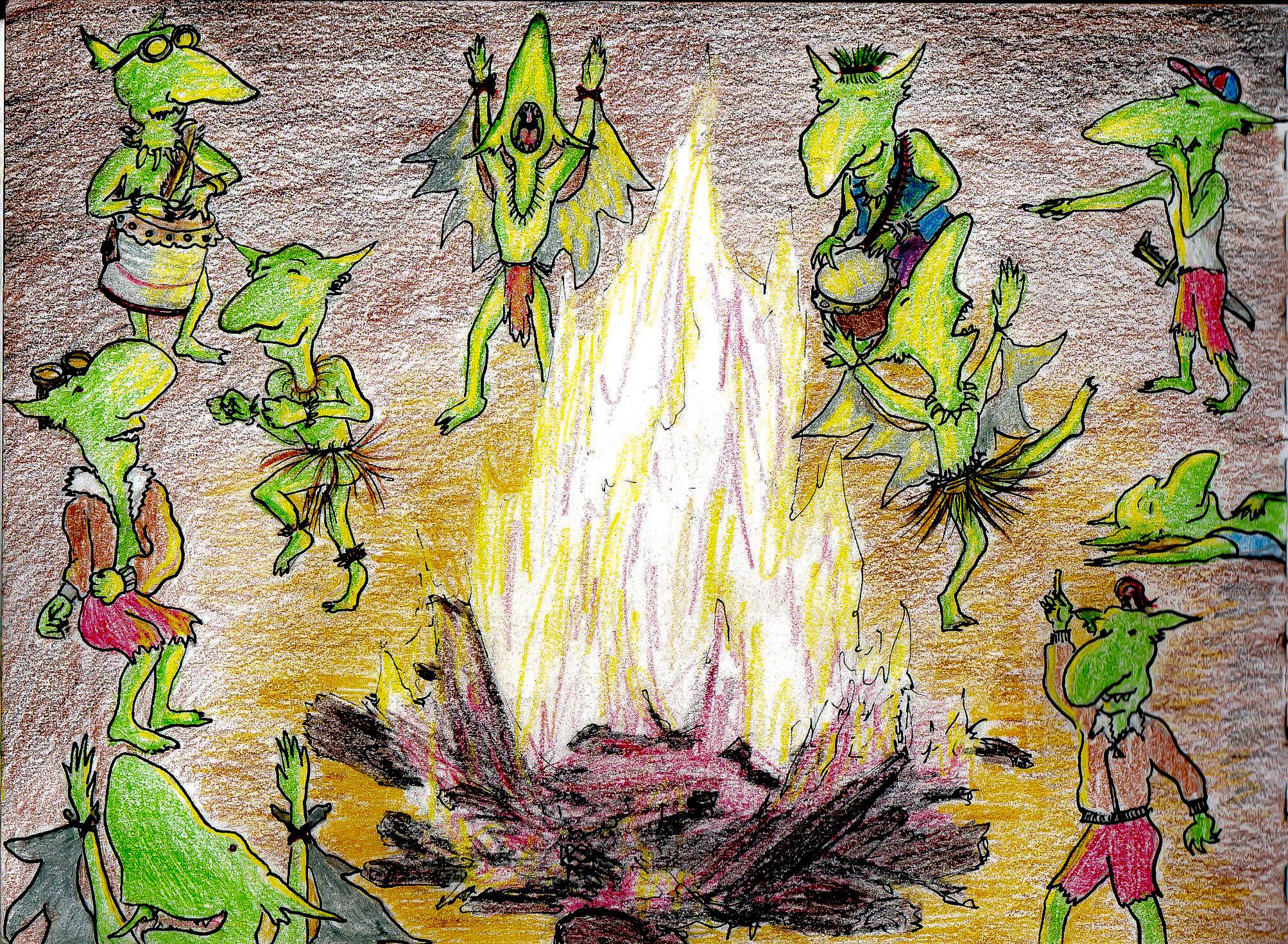 Cartoon, Drawing, Fiction, Graphic, Grots, Humour, Illustration, Orks, Sketch