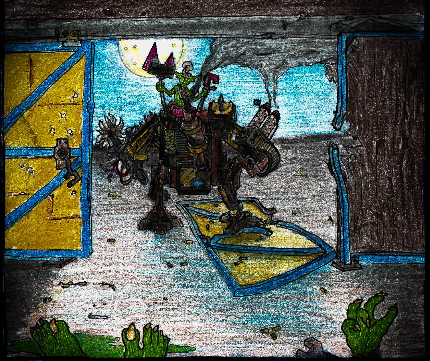 Cartoon, Drawing, Fiction, Graphic, Grots, Humour, Illustration, Orks, Sketch