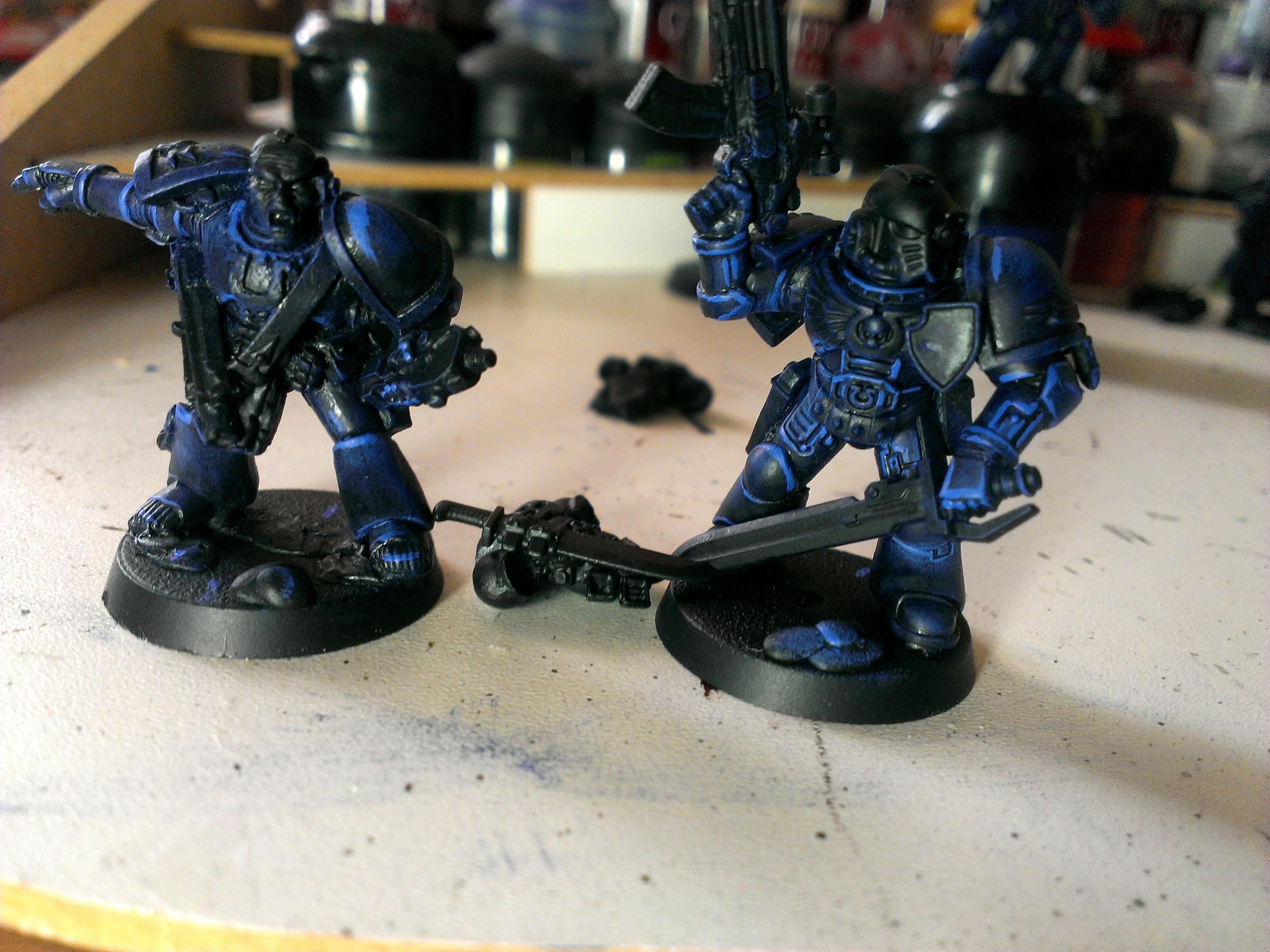 Lieutenants, Space Marines, Ultramarines, Work In Progress