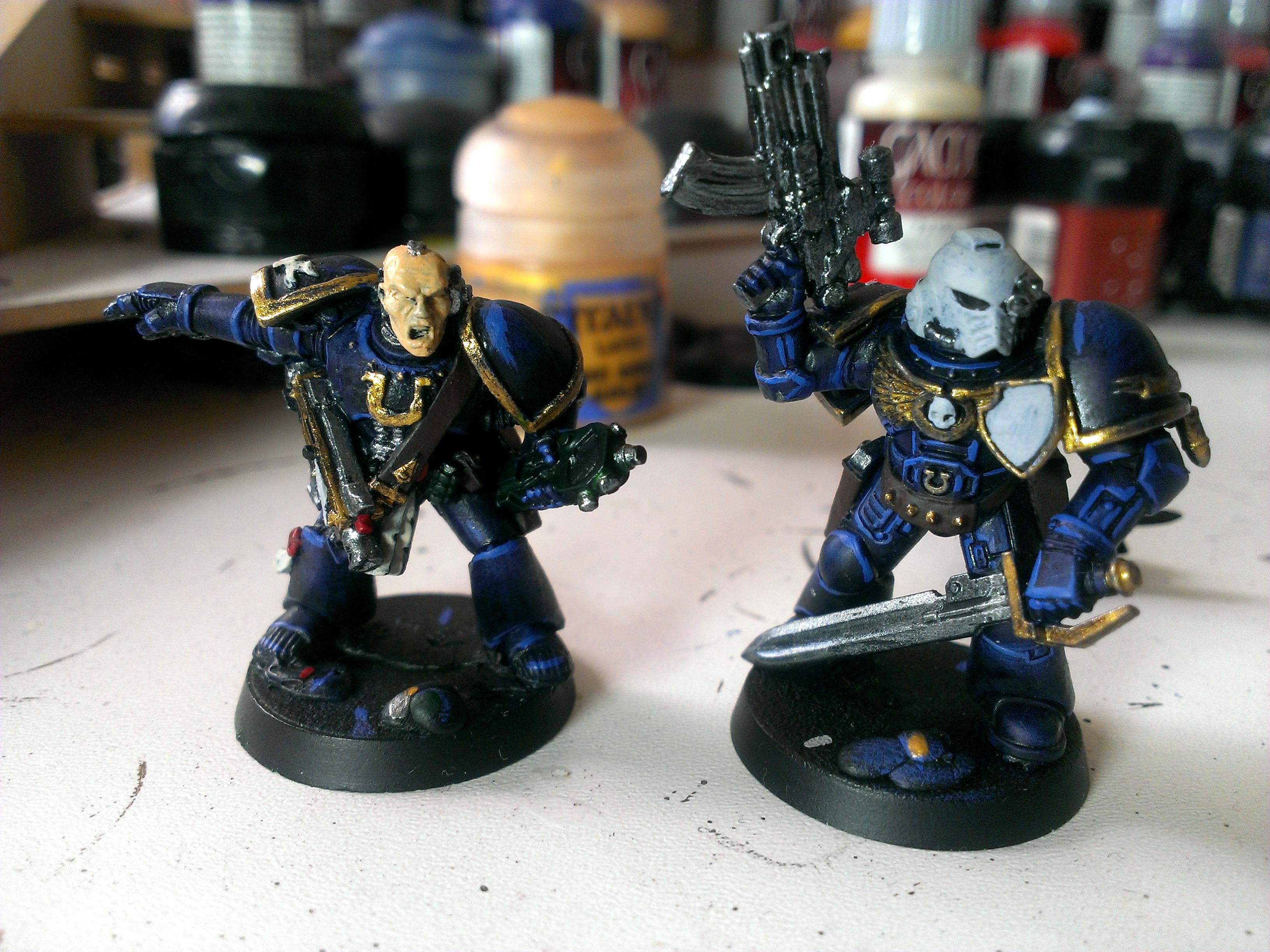 Lieutenants, Space Marines, Ultramarines, Work In Progress