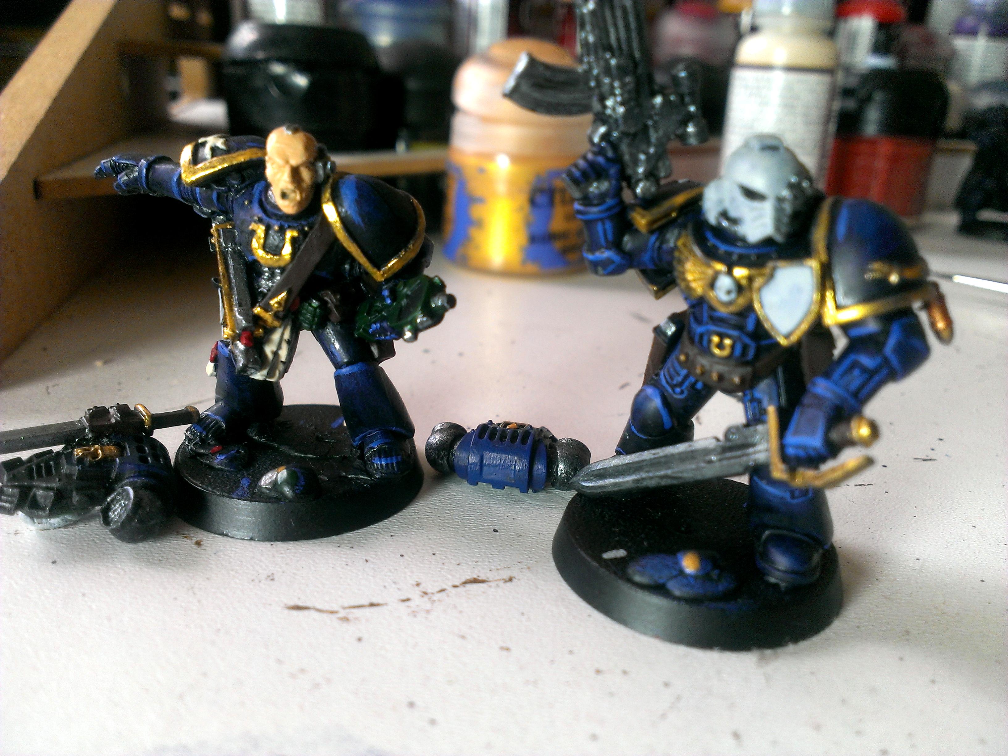 Lieutenants, Space Marines, Ultramarines, Work In Progress