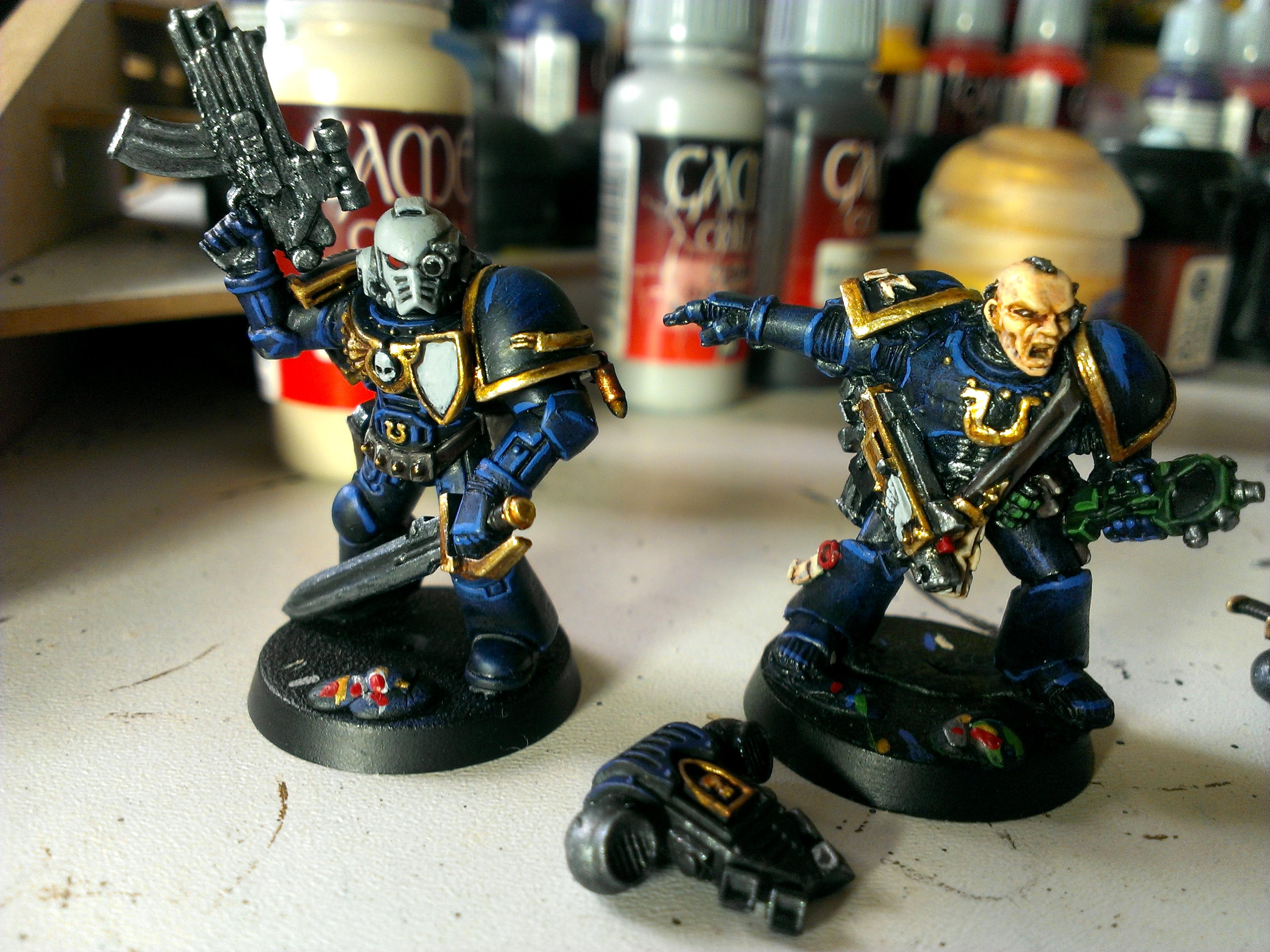 Lieutenants, Space Marines, Ultramarines, Work In Progress