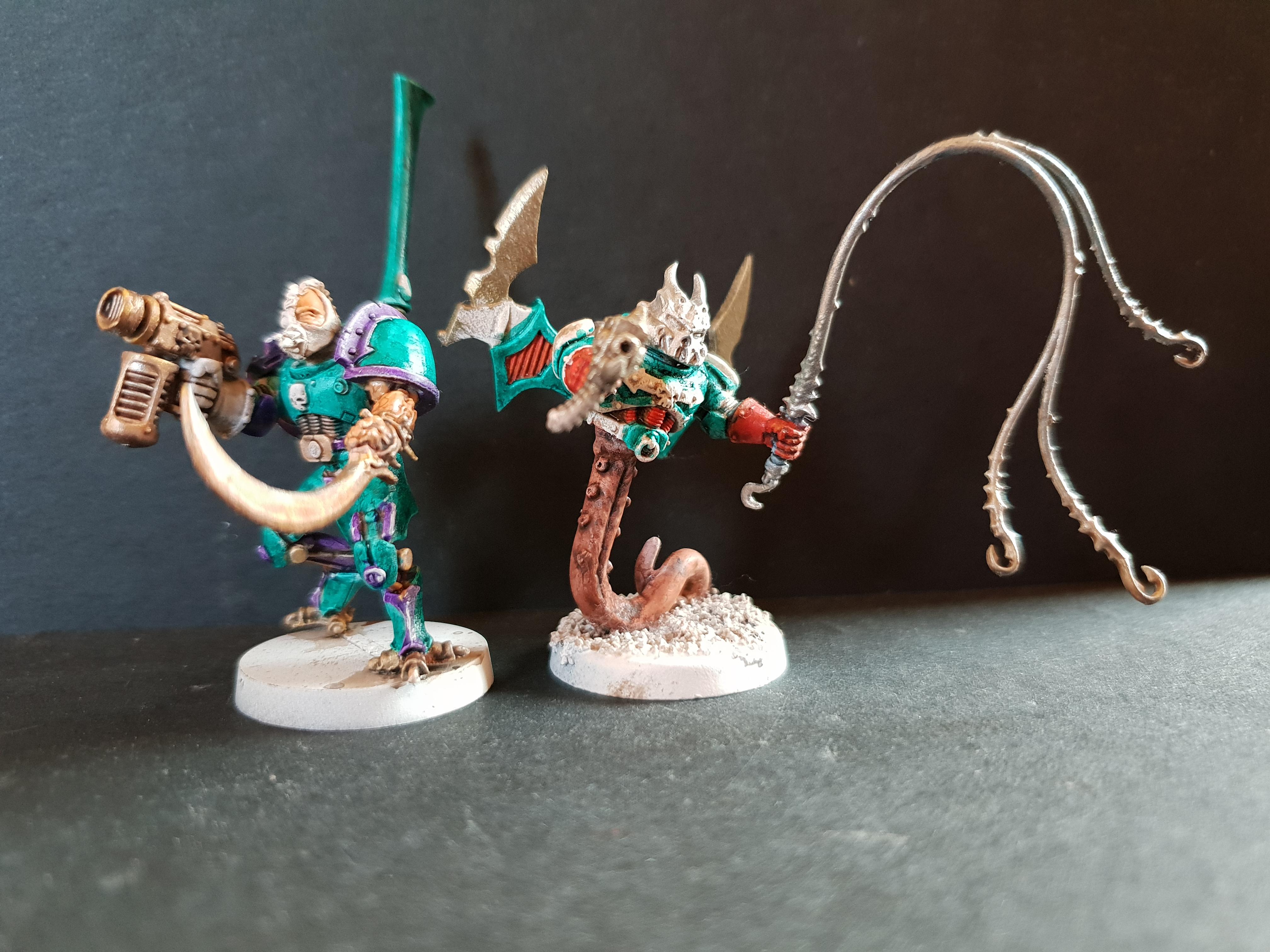 Chaos, Chaos Space Marines, Conversion, Pip, Slaanesh, Warhammer 40,000, Work In Progress