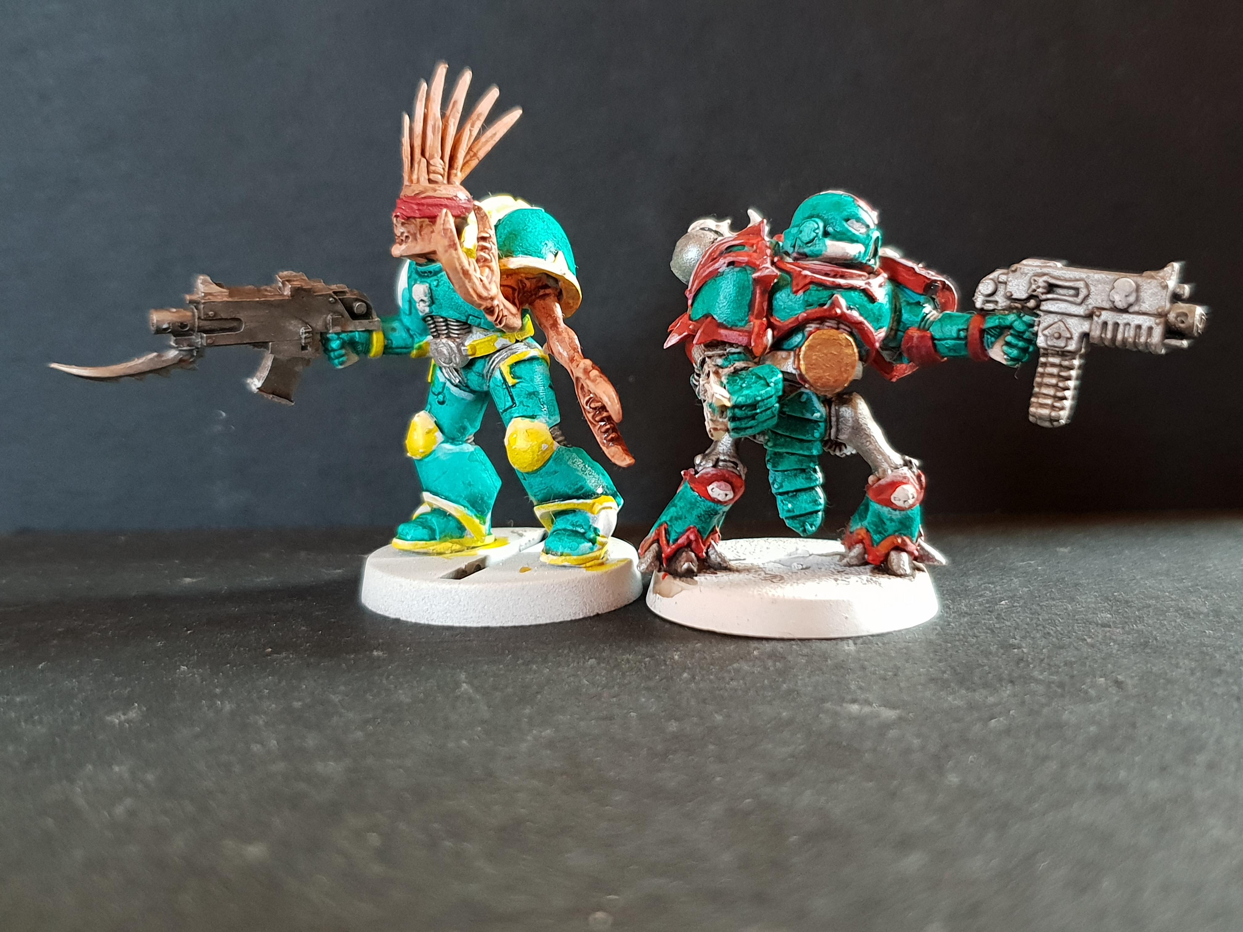 Chaos, Chaos Space Marines, Conversion, Pip, Slaanesh, Warhammer 40,000, Work In Progress