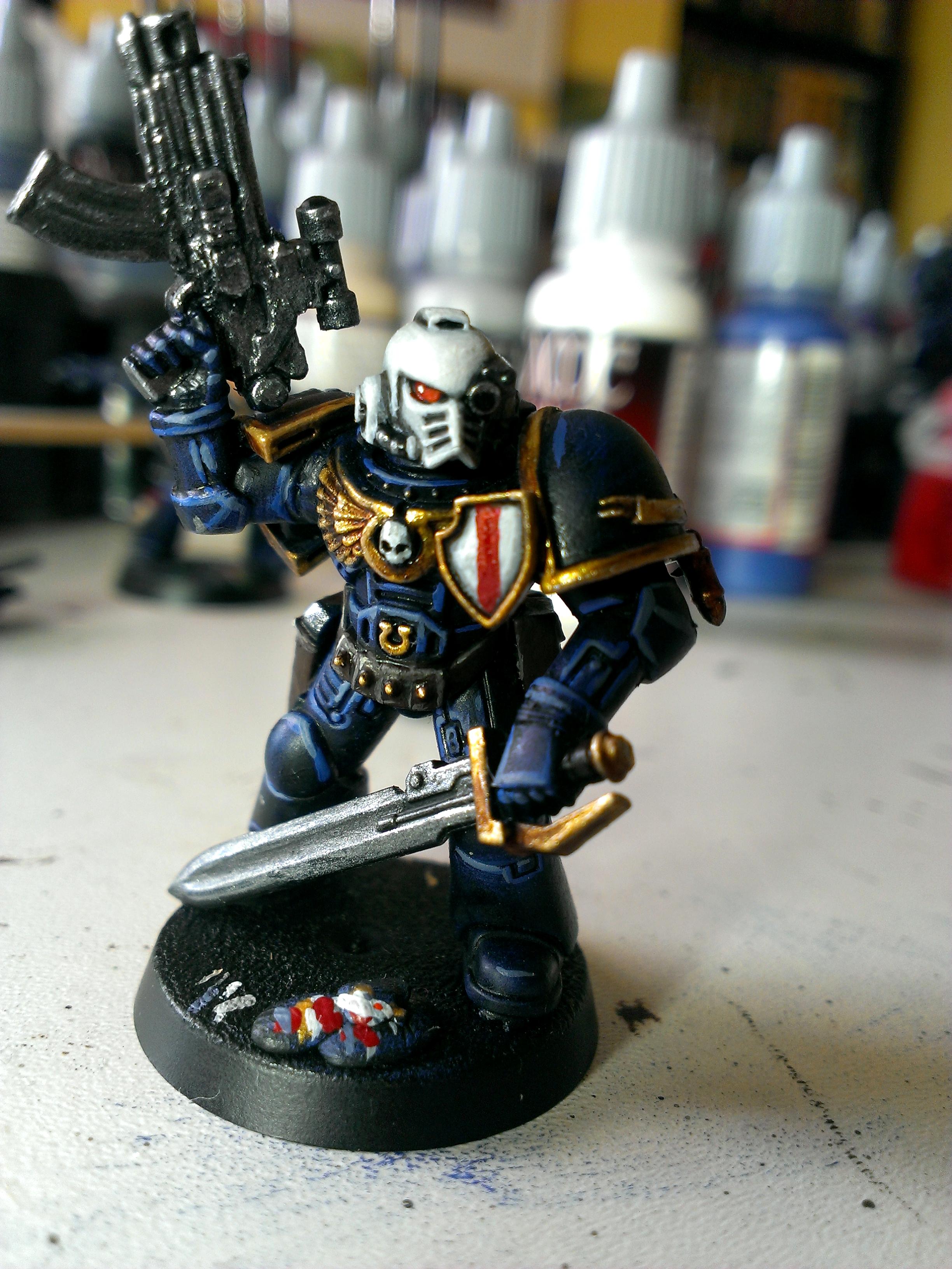 Lieutenant, Space Marines, Ultramarines, Work In Progress
