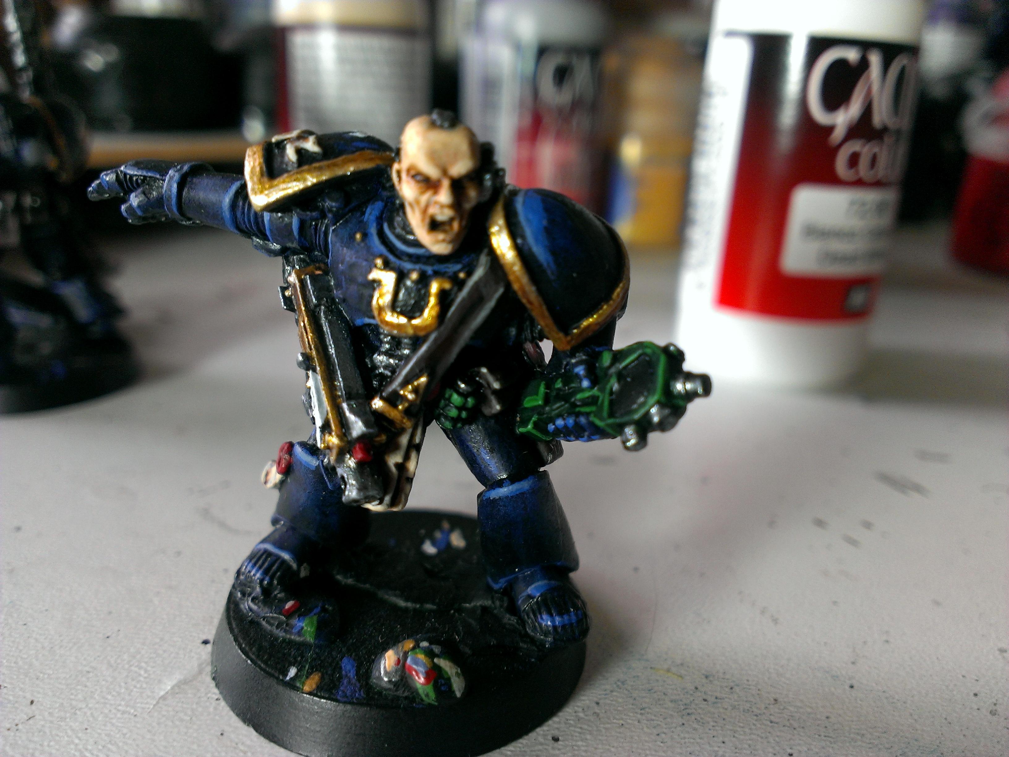 Lieutenant, Space Marines, Ultramarines, Work In Progress