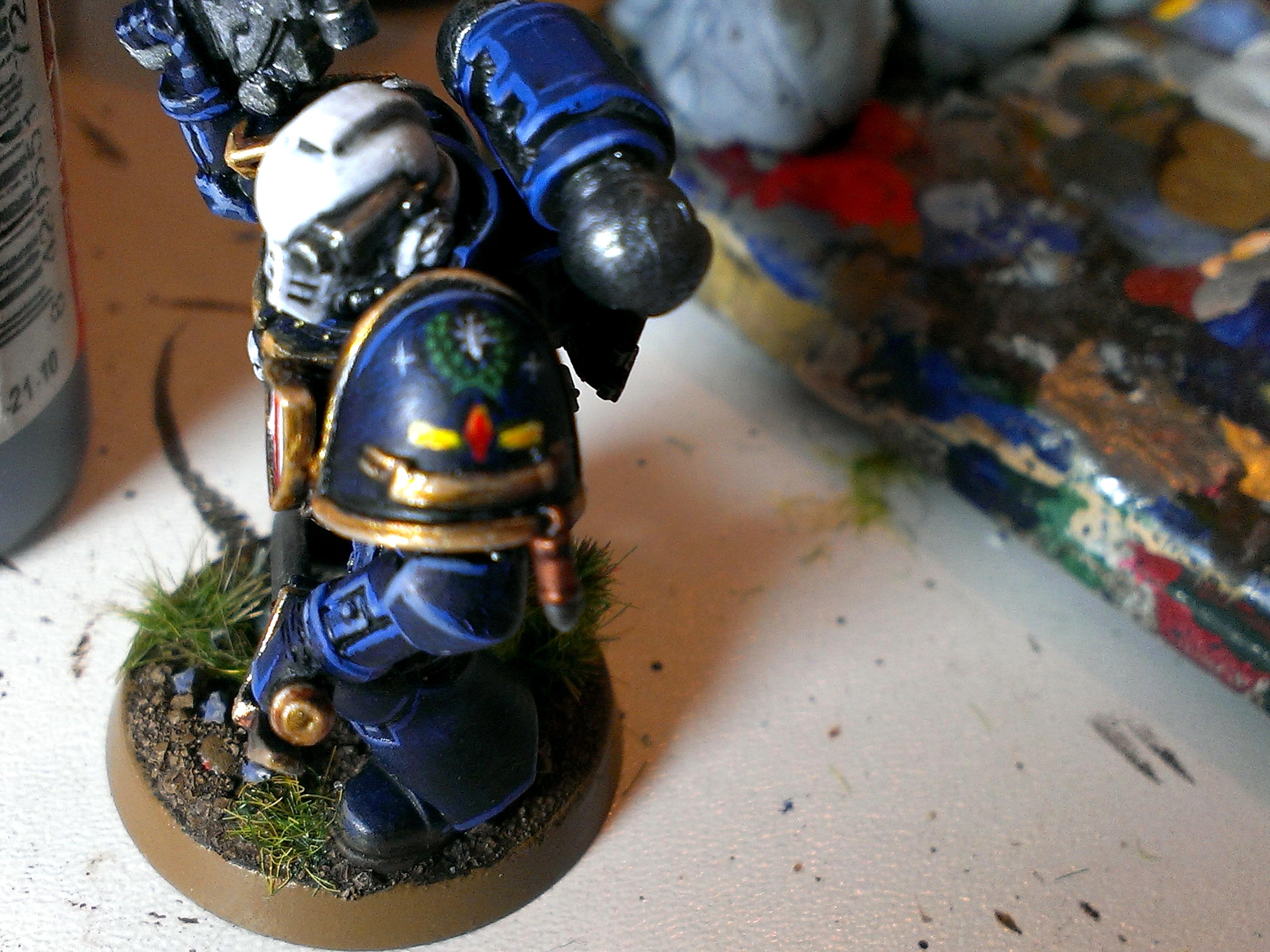 Lieutenant, Space Marines, Ultramarines, Work In Progress