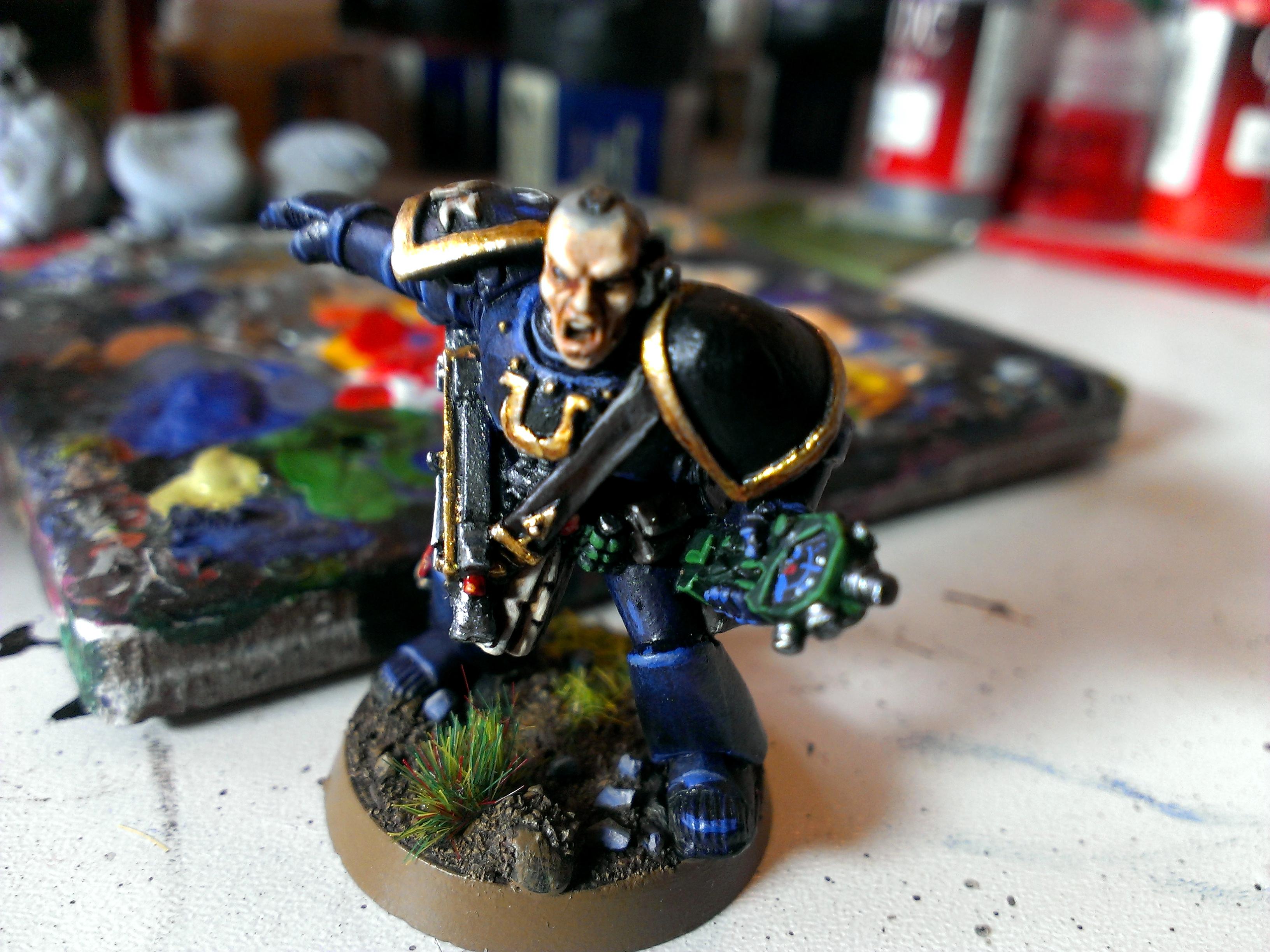 Lieutenant, Space Marines, Ultramarines, Work In Progress