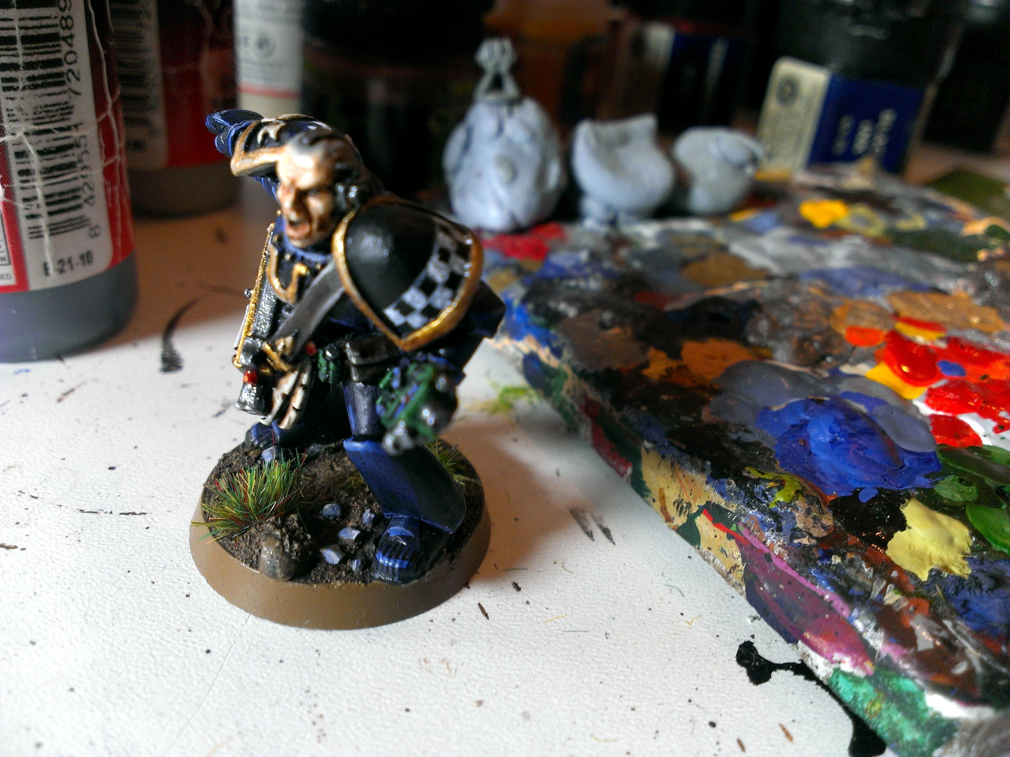 Lieutenant, Space Marines, Ultramarines, Work In Progress