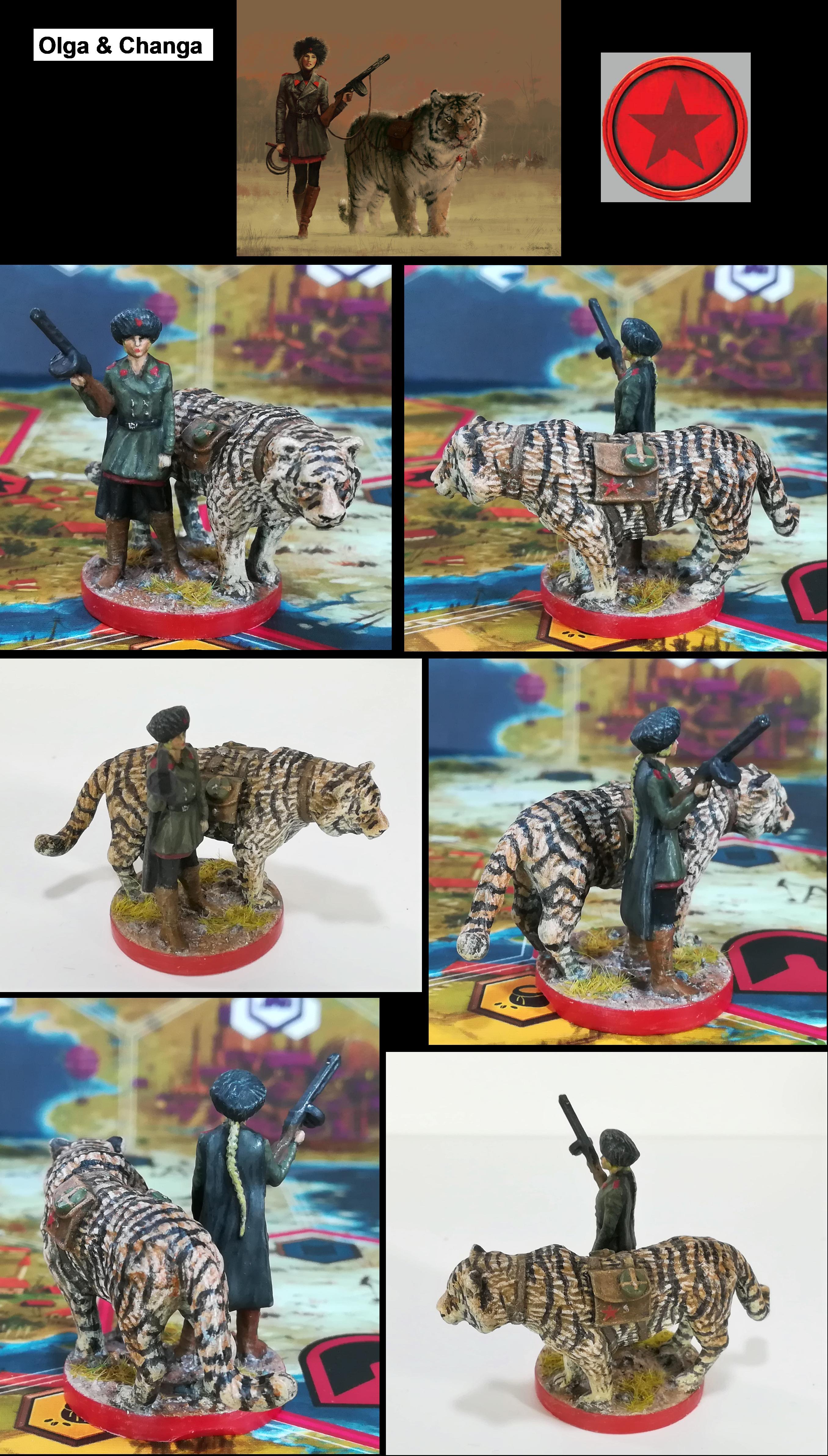 Changa, Female, Olga, Rusviet, Scythe, Tiger