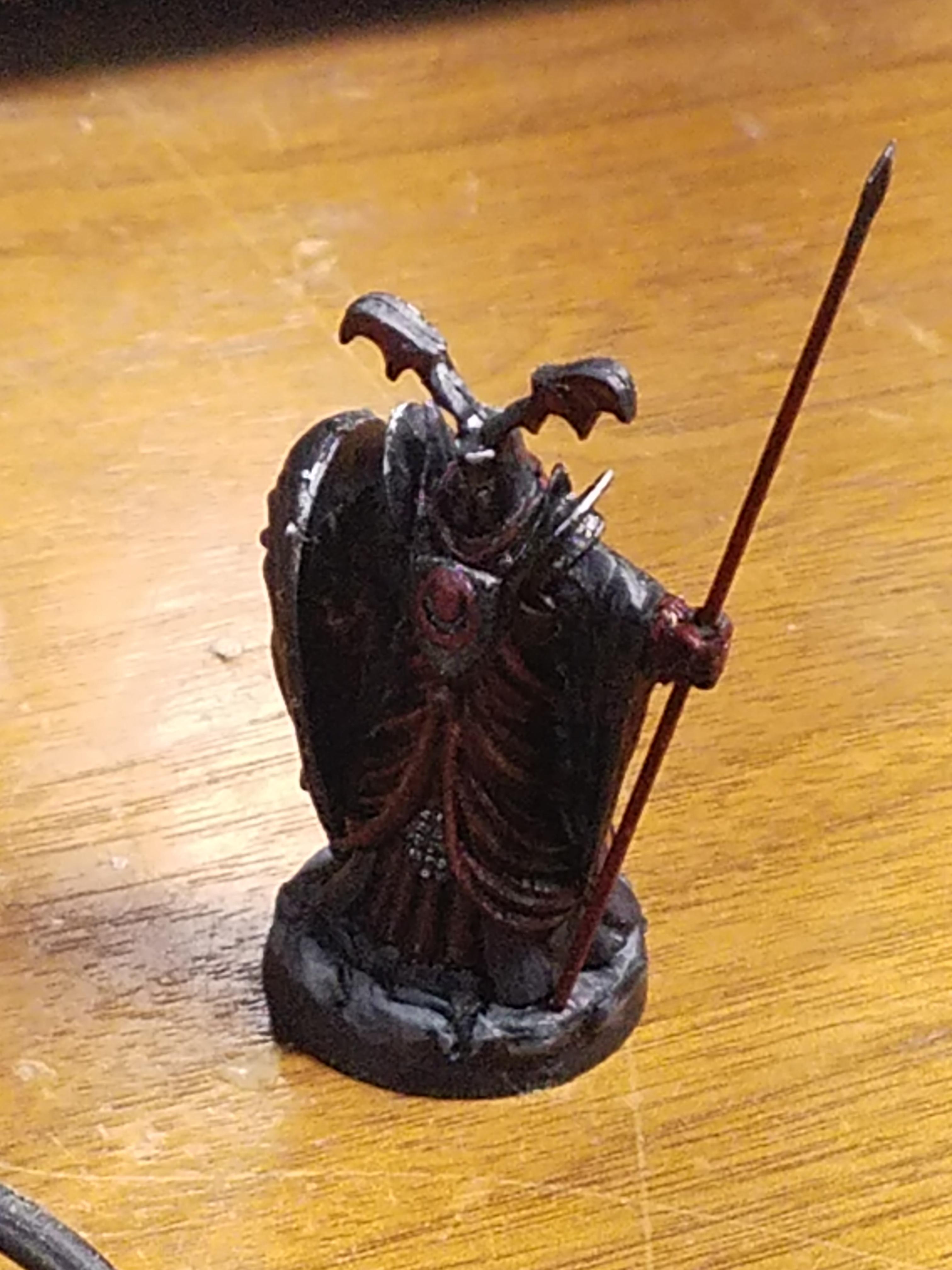 Dakka Painting Challenge 2018, Reaper, Reaper Bones, Red, Robes, Spear, Three-color