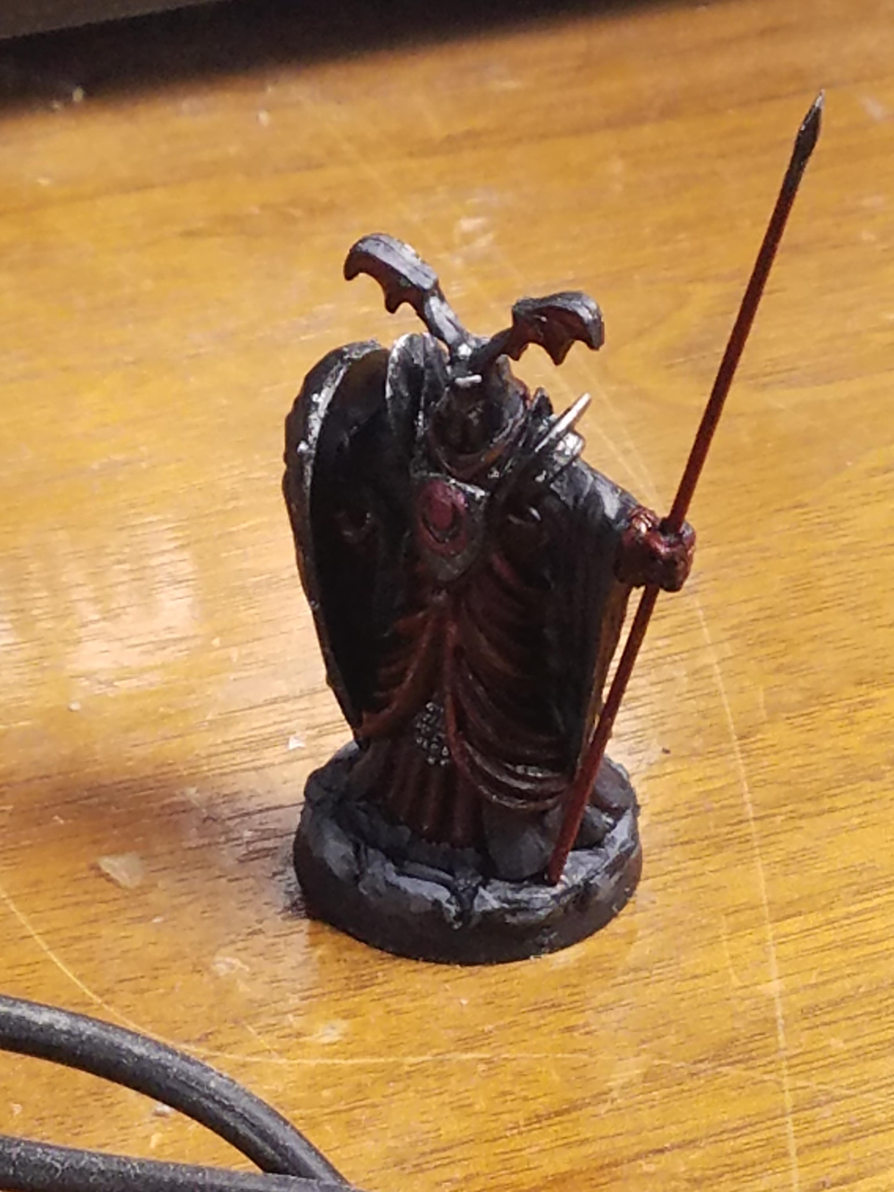 Dakka Painting Challenge 2018, Reaper, Reaper Bones, Red, Robes, Spear, Three-color