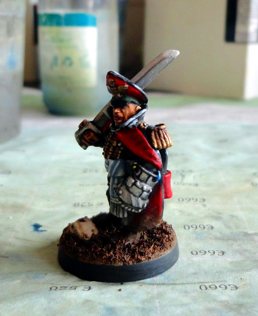 Astra Militarum, Imperial Commissar, Imperial Guard, Metal, Power Fist, Power Sword