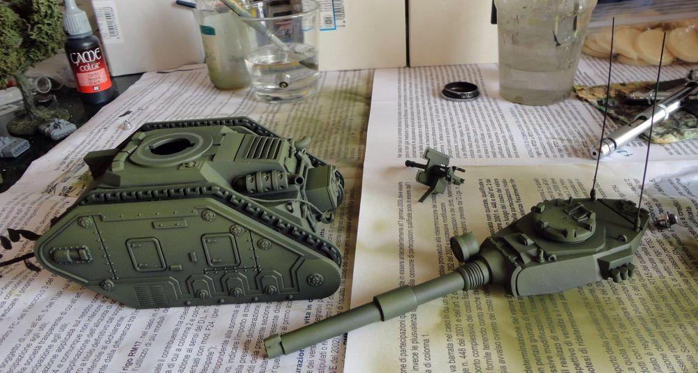 Astra Militarum, Camouflage, Imperial Guard, Leman Russ, Tank, Vanquisher, Work In Progress