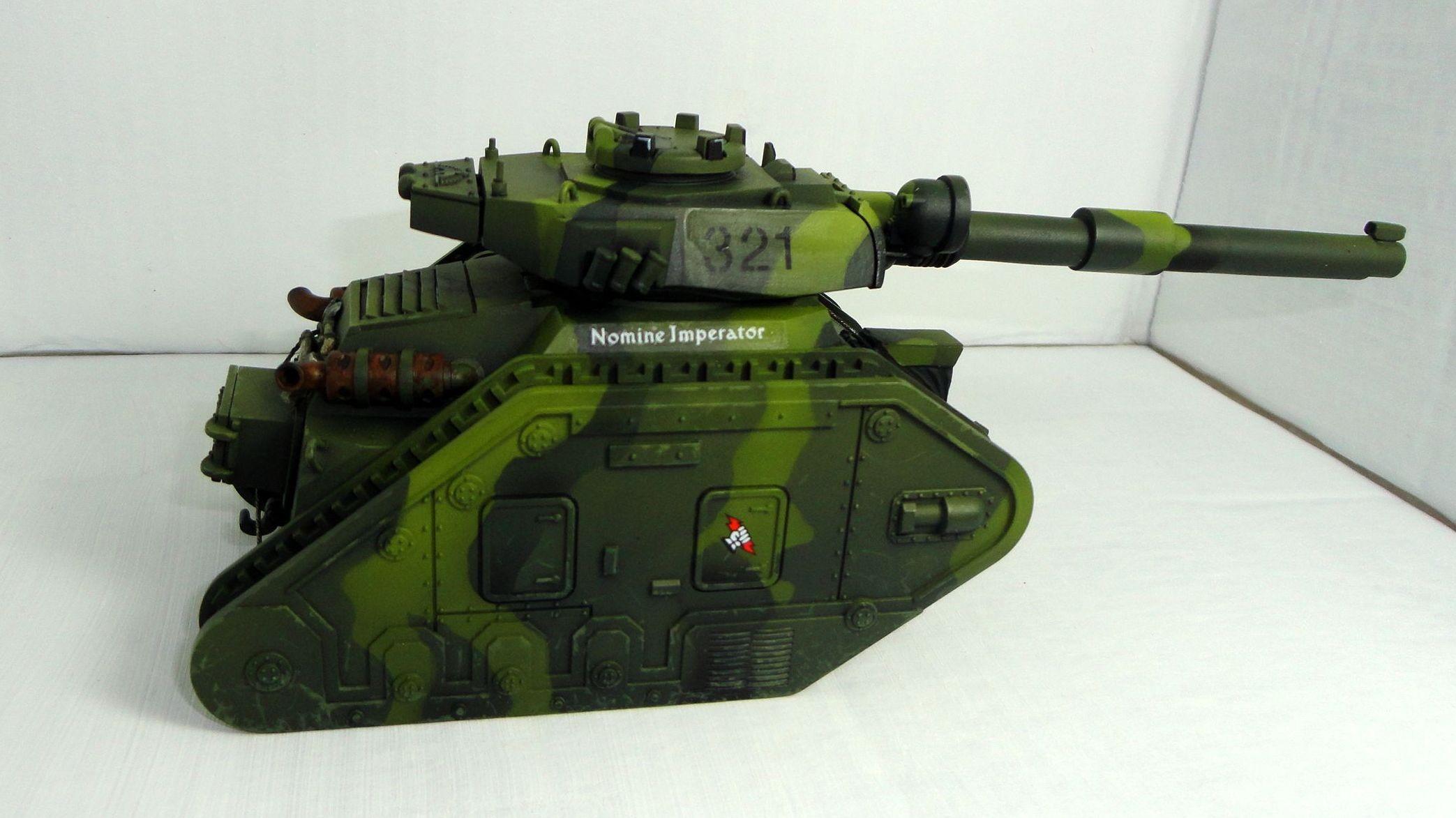 Astra Militarum, Camouflage, Imperial Guard, Leman Russ, Tank, Vanquisher, Work In Progress